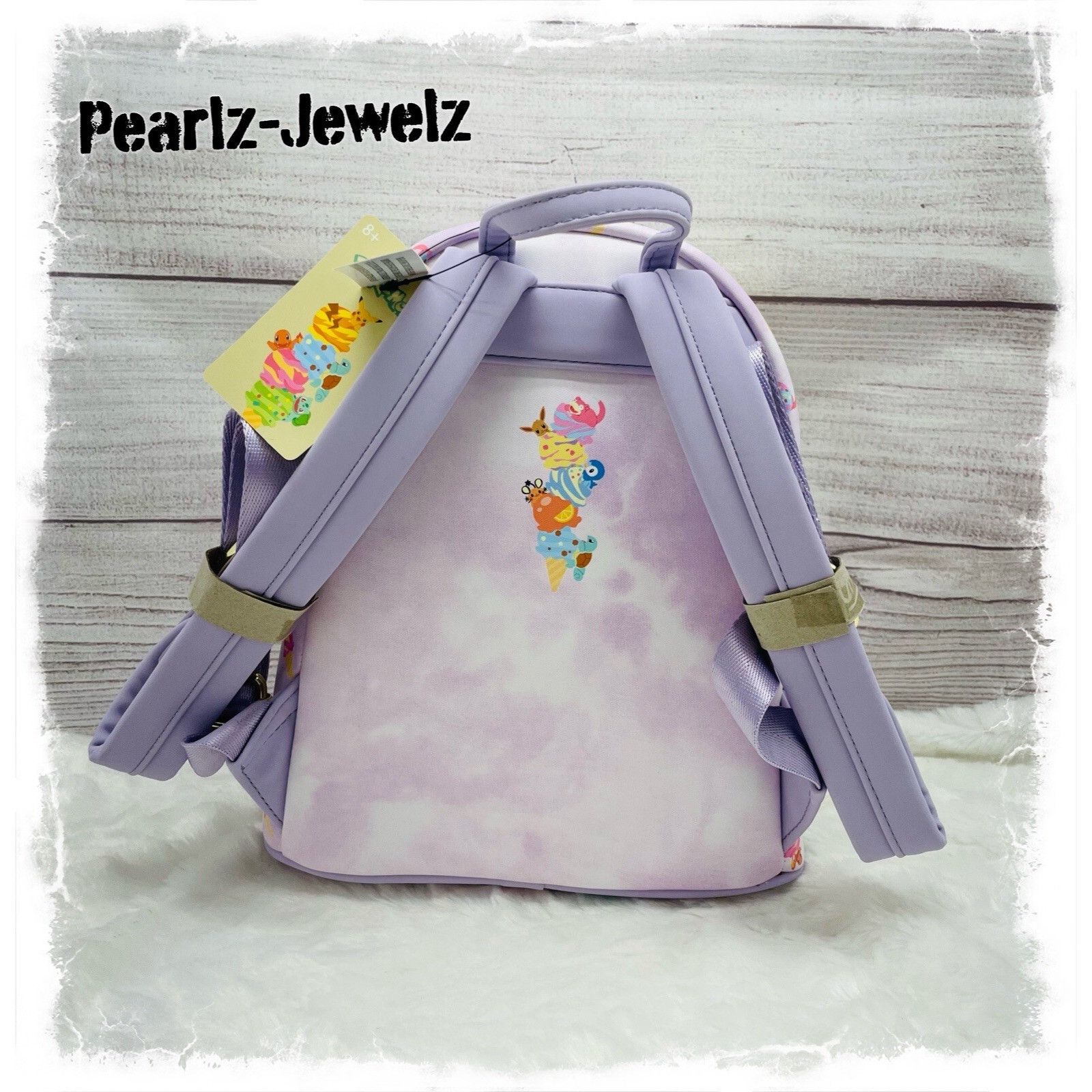 Pokemon Loungefly Pokemon Ice Cream Pikachu Eevee Squirtle Pink Mini Size ONE SIZE - 3 Thumbnail