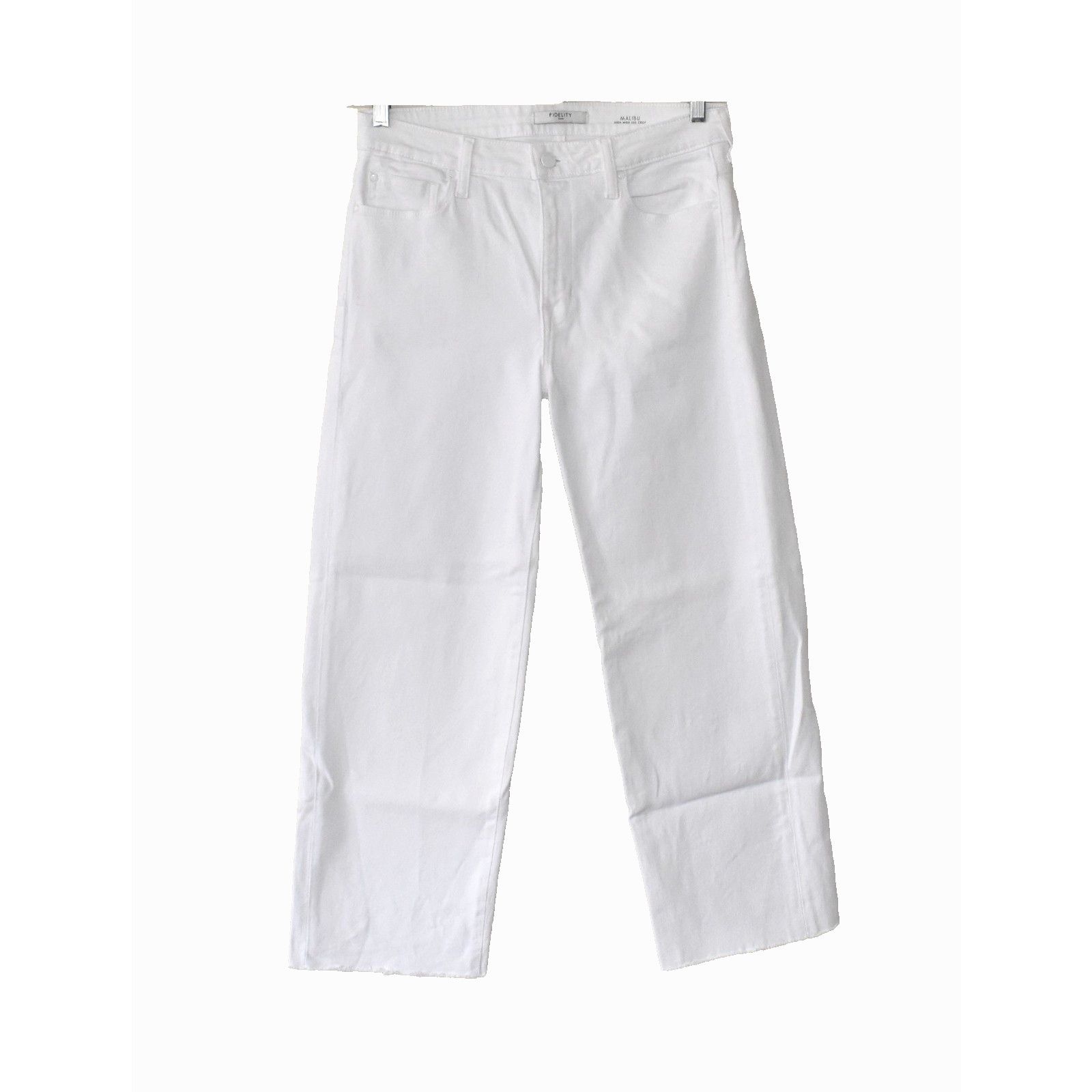 Fidelity NWOT FIDELITY Vintage White High Wide Leg Crop Jeans Size 28 Size 31" - 1 Thumbnail