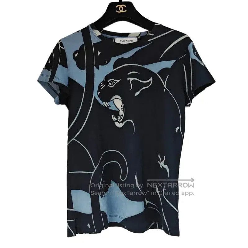 Valentino Valentino Black Cotton Graphic Short Sleeve T-shirt . Size XS / US 0-2 / IT 36-38 - 1 Thumbnail