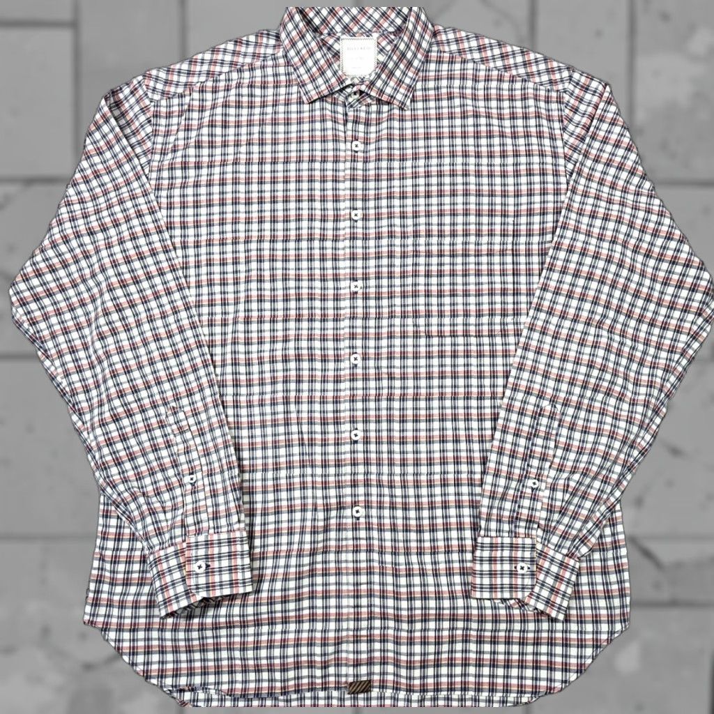 Billy Reid Billy Reid Button-Up Shirt XL Multicolor Plaid Long Sleeve Men's Italy Size US XL / EU 56 / 4 - 1 Thumbnail