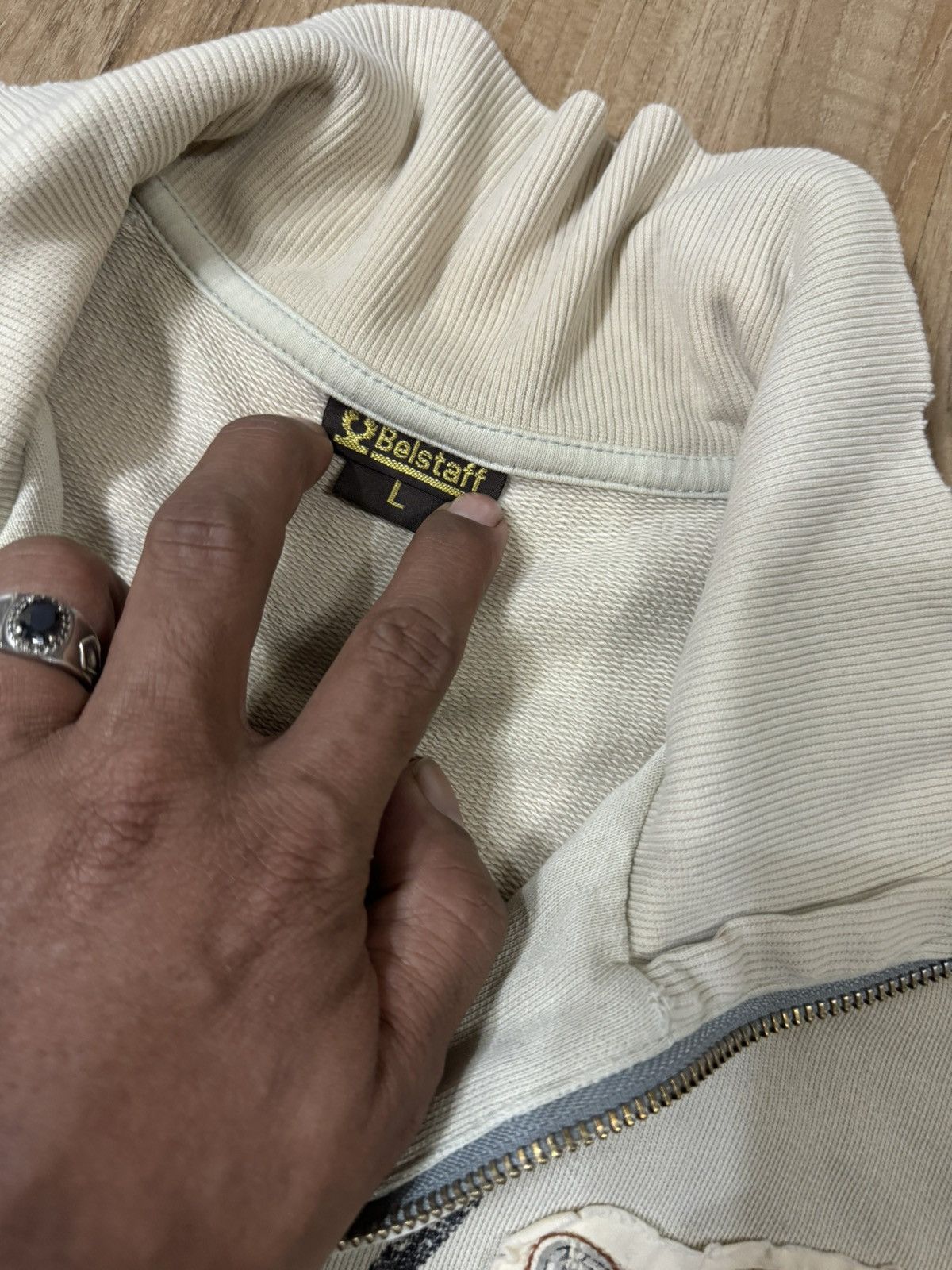Belstaff × Vintage VINTAGE BELSTAFF DISTRESS STYLE 80th ANNIVERSARY SWEATER Size US L / EU 52-54 / 3 - 3 Thumbnail