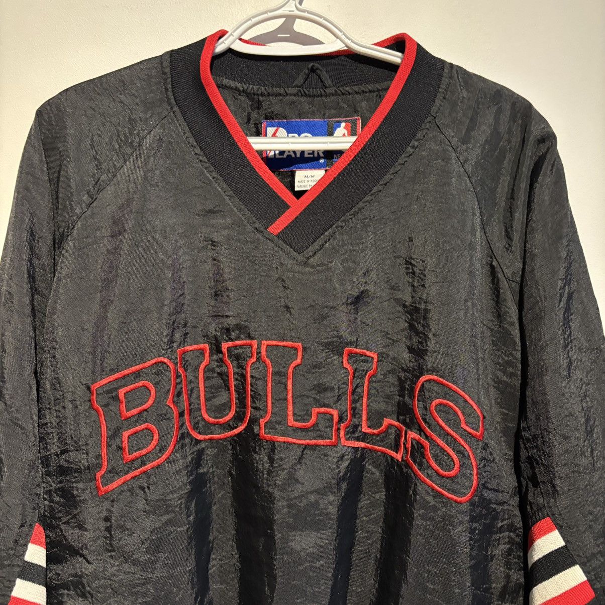 NBA × Pro Player × Vintage Vintage 90's Chicago Bulls Pro Player Windbreaker Black NBA Size US M / EU 48-50 / 2 - 9 Thumbnail