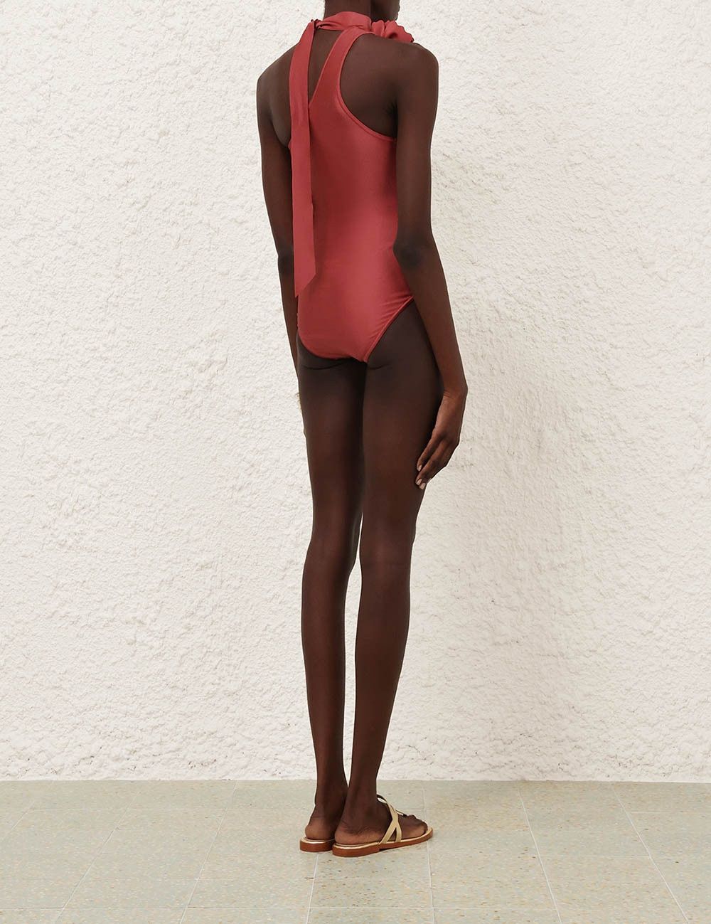 Zimmermann oc11z0525 Waverly One Shoulder Bodysuit in Red Size M / US 6-8 / IT 42-44 - 4 Thumbnail