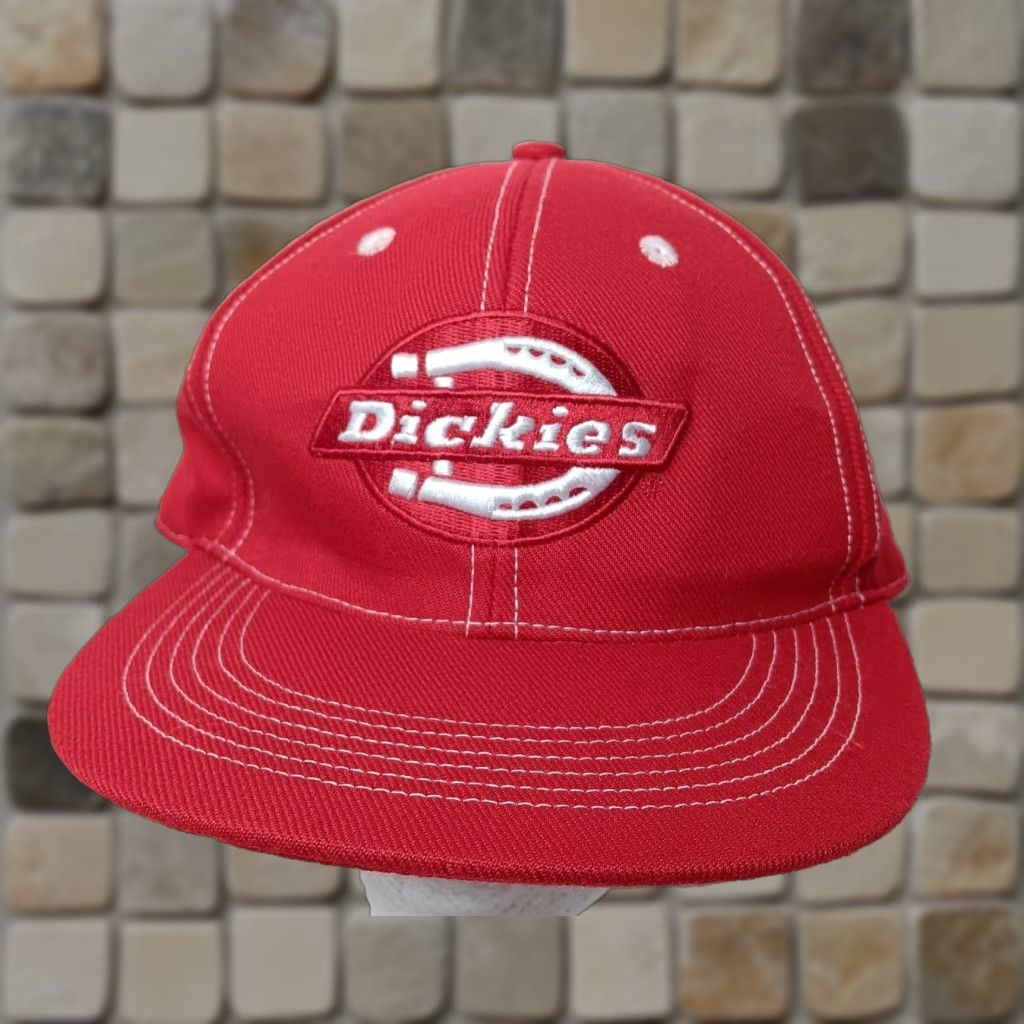 Dickies Dickies Hat XL Red Canvas Logo Fitted Workwear Mens Size ONE SIZE - 1 Thumbnail