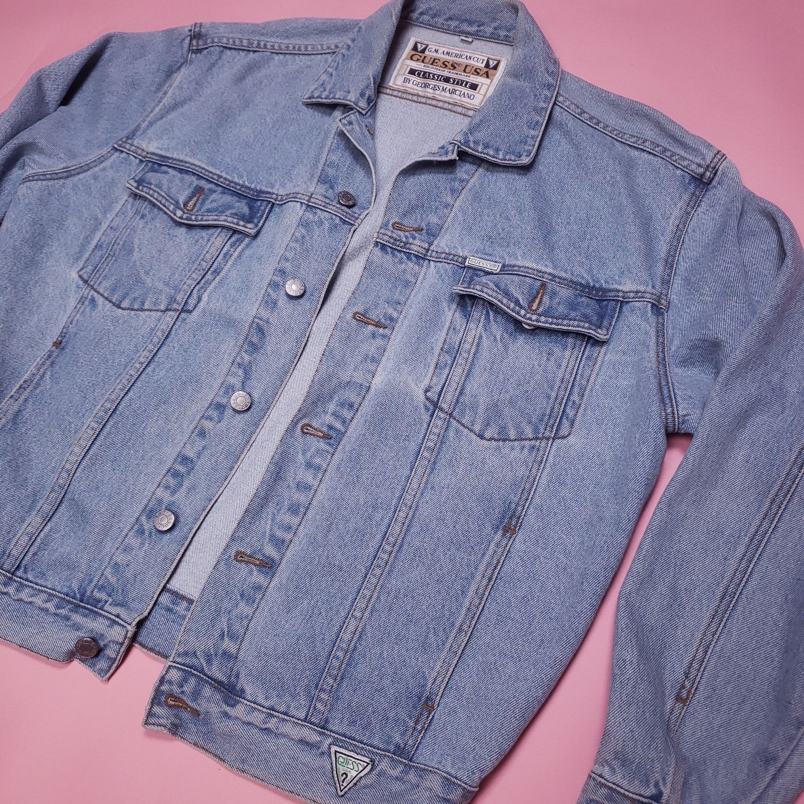 Vintage Vtg Georges Marciano for Guess denim jacket Size US M / EU 48-50 / 2 - 2 Thumbnail