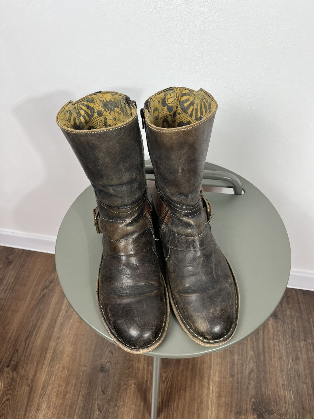 Fly London Fly London Distressed Leather Moto Boots Avant-Garde EU39 Size US 8.5 / EU 41-42 - 12 Thumbnail