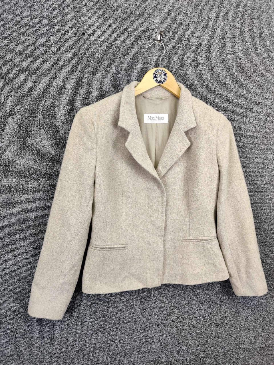 Japanese Brand Vintage Max Mara Wool Tweed Blazer Jacket Size US S / EU 44-46 / 1 - 5 Thumbnail