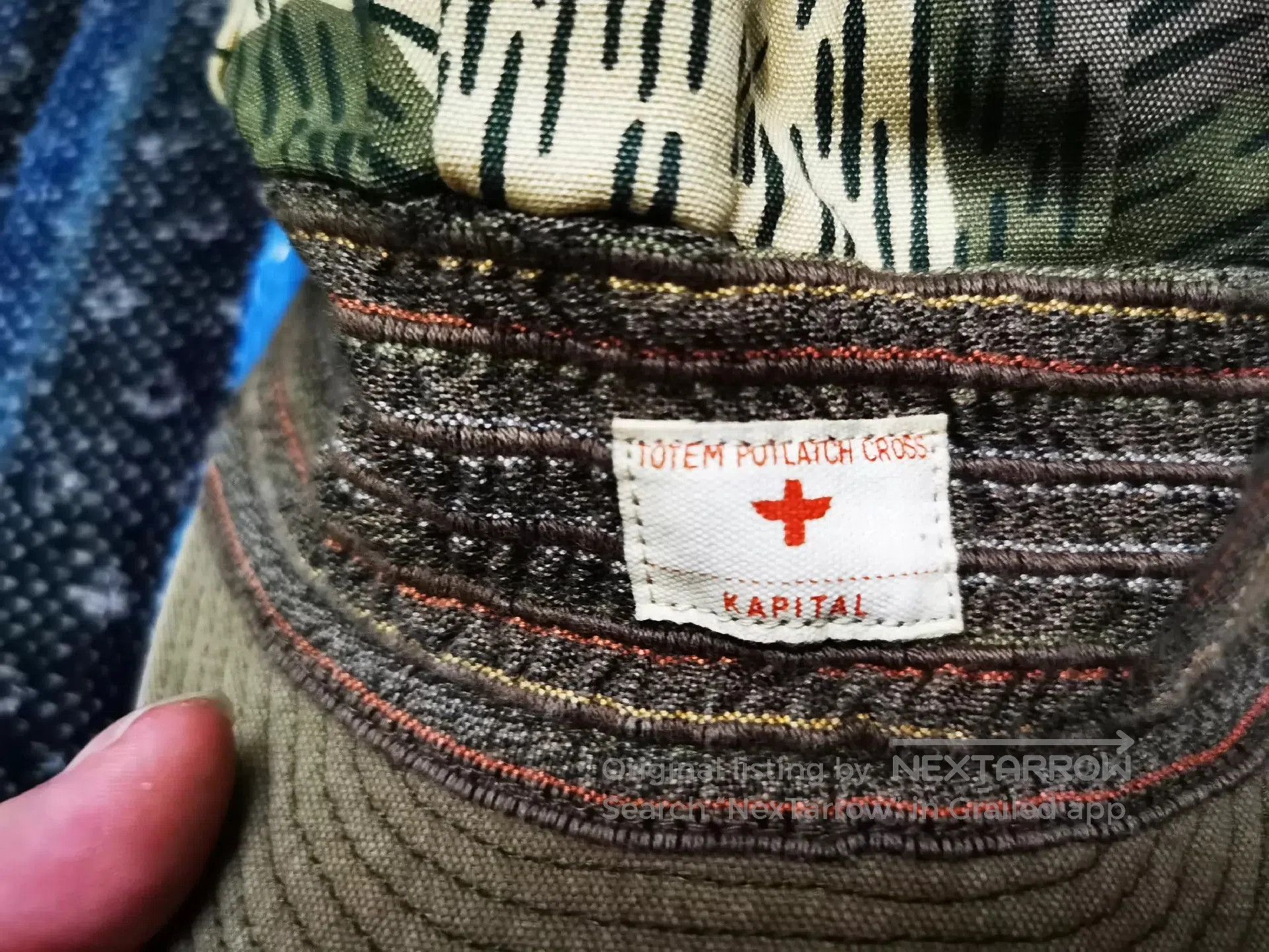 Kapital Kapital Workwear denim hat. Size ONE SIZE - 3 Thumbnail
