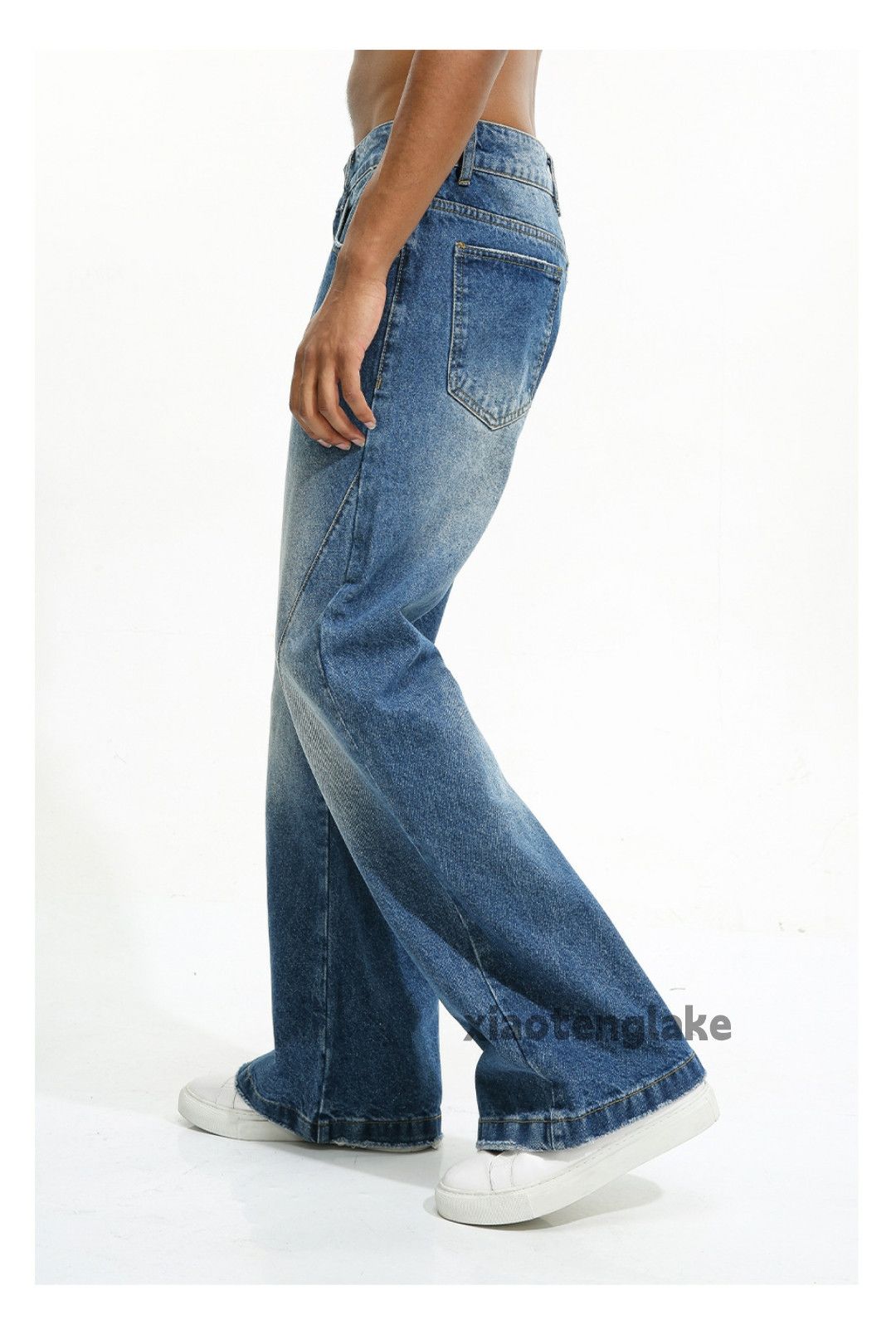 Jean × Vintage washed faded dance disco punk yuppie bootcut flared jeans Size US 30 / EU 46 - 7 Thumbnail