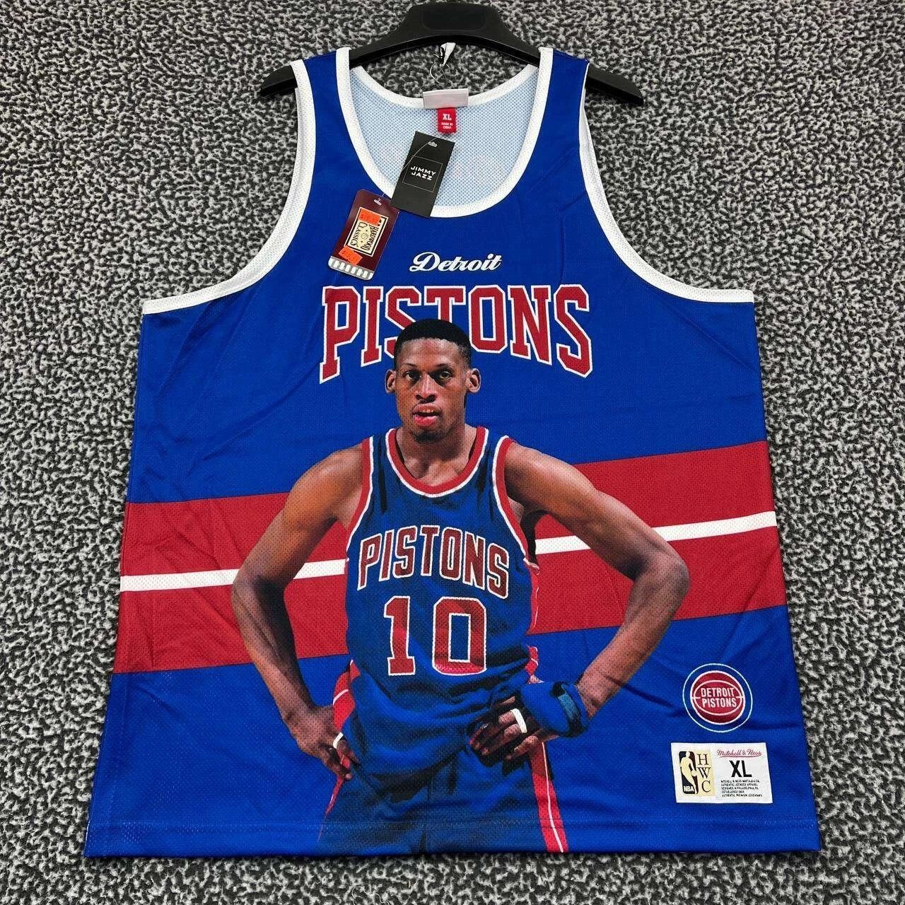 Mitchell & Ness Detroit Pistons Jersey Shirt Men XL HWC Sleeveless New Size US XL / EU 56 / 4 - 1 Thumbnail
