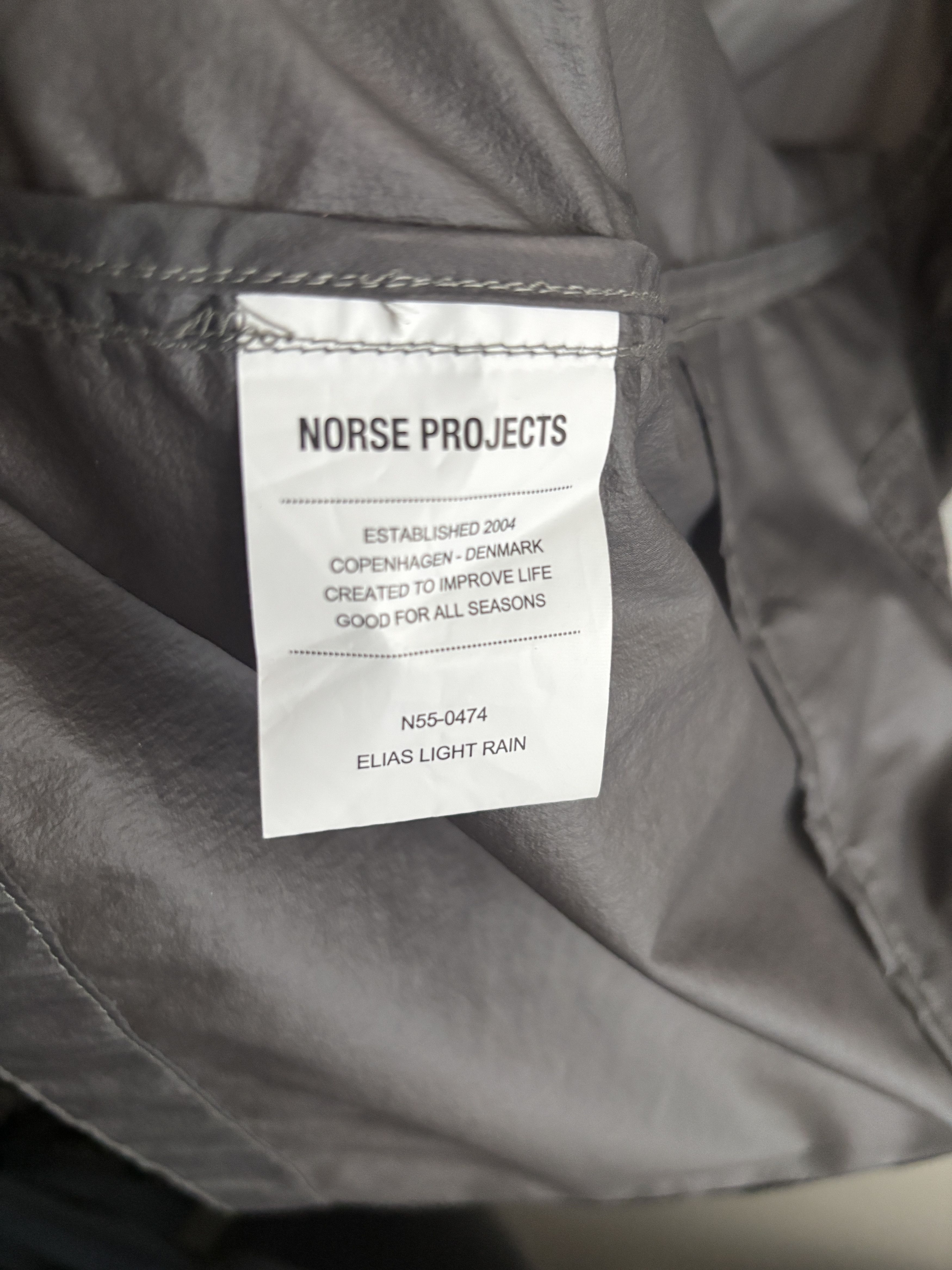 Norse Projects $180 Elias Grey Light Nylon Rain Jacket- Small Size US S / EU 44-46 / 1 - 11 Thumbnail