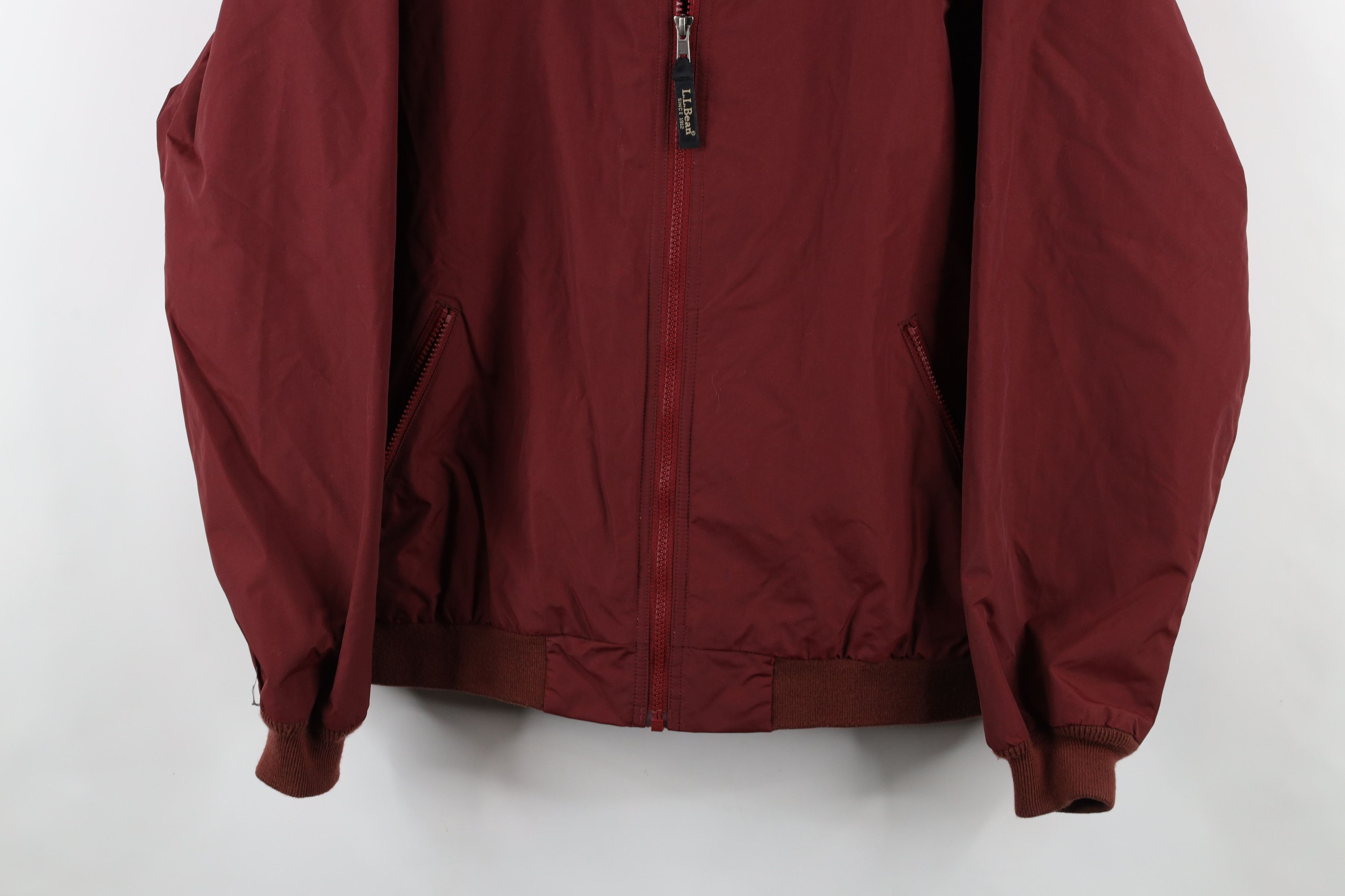 L.L. Bean × Vintage Vintage LL Bean Flannel Lined Full Zip Bombe Jacket Red Size US L / EU 52-54 / 3 - 3 Thumbnail