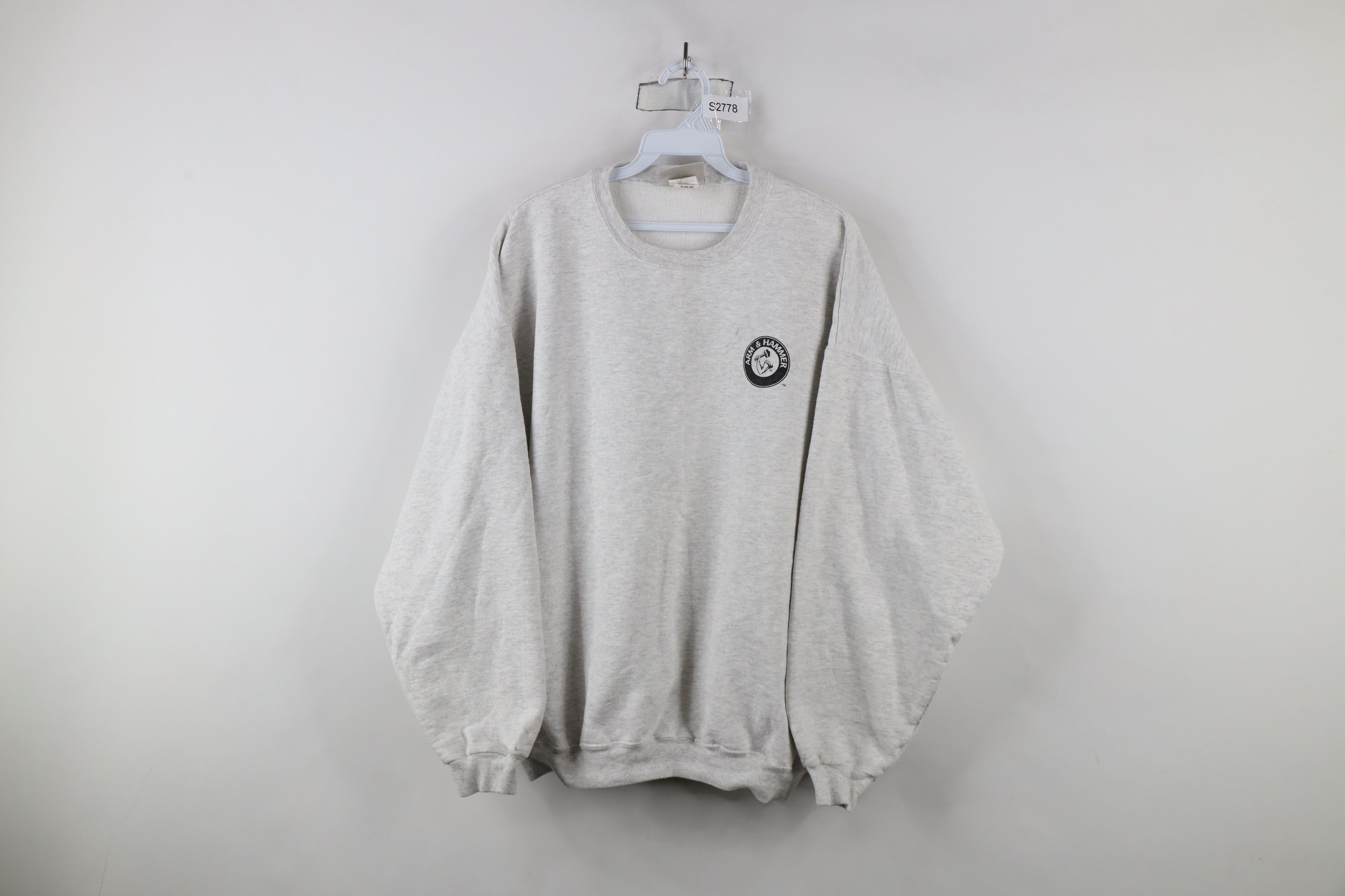 Vintage Vintage 90s Streetwear Arm & Hammer Crewneck Sweatshirt Gray Size US XL / EU 56 / 4 - 1 Thumbnail