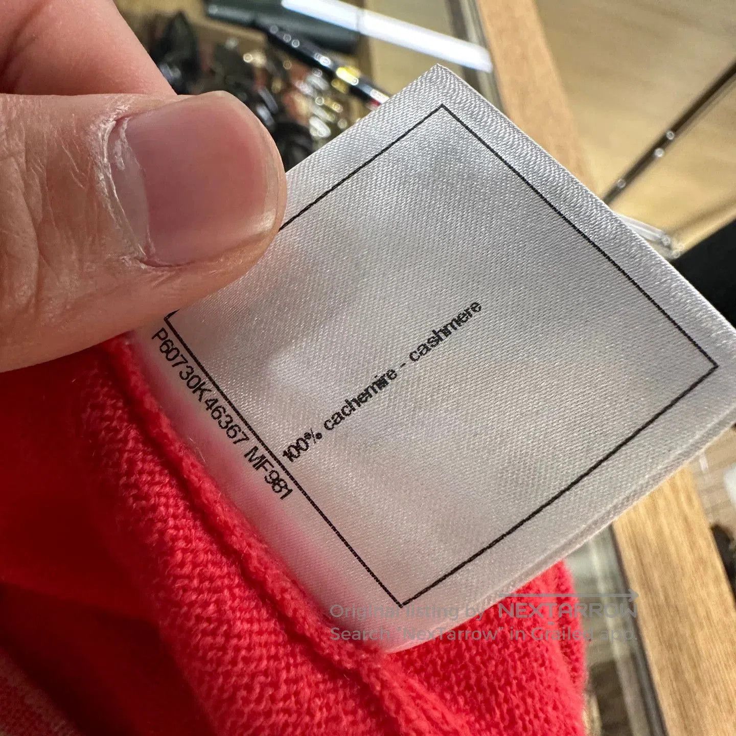Chanel Chanel Cashmere Skirt with CHANEL Lettering. Size 33" - 6 Thumbnail