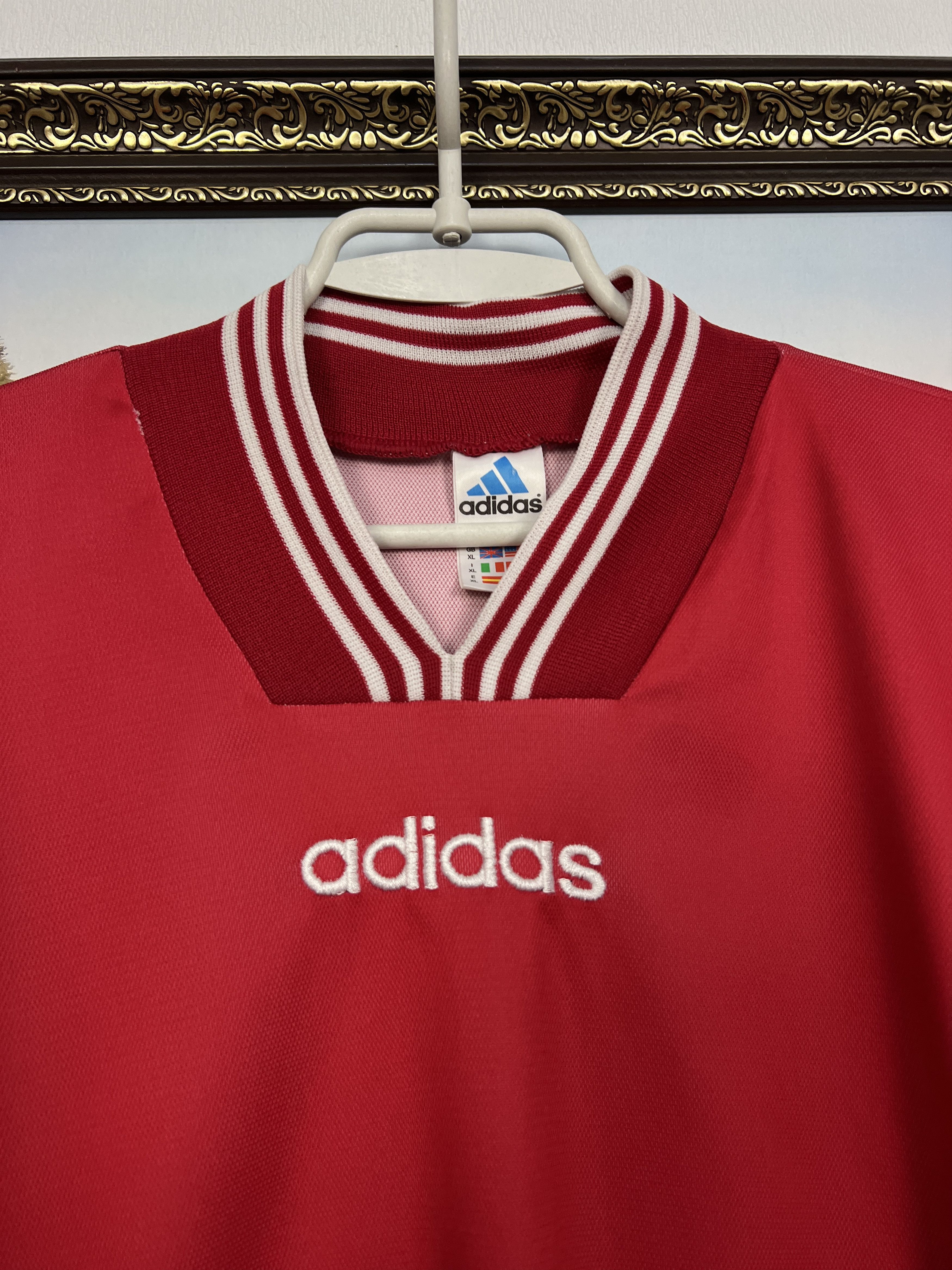 Adidas Vintage Football Template Shirt Soccer Long Sleeve Jersey Size US XL / EU 56 / 4 - 4 Thumbnail