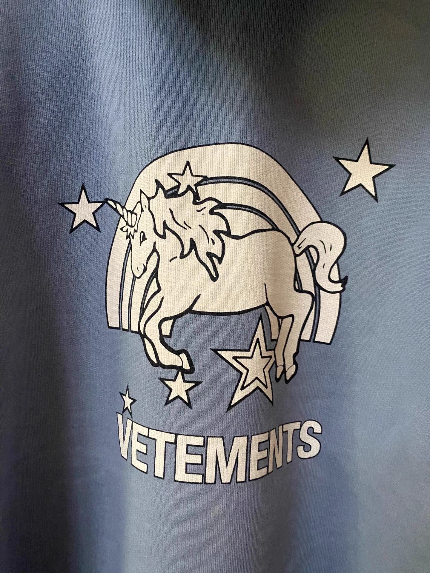 Vetements Vetements Blue Unicorn Tee Size US XS / EU 42 / 0 - 4 Thumbnail