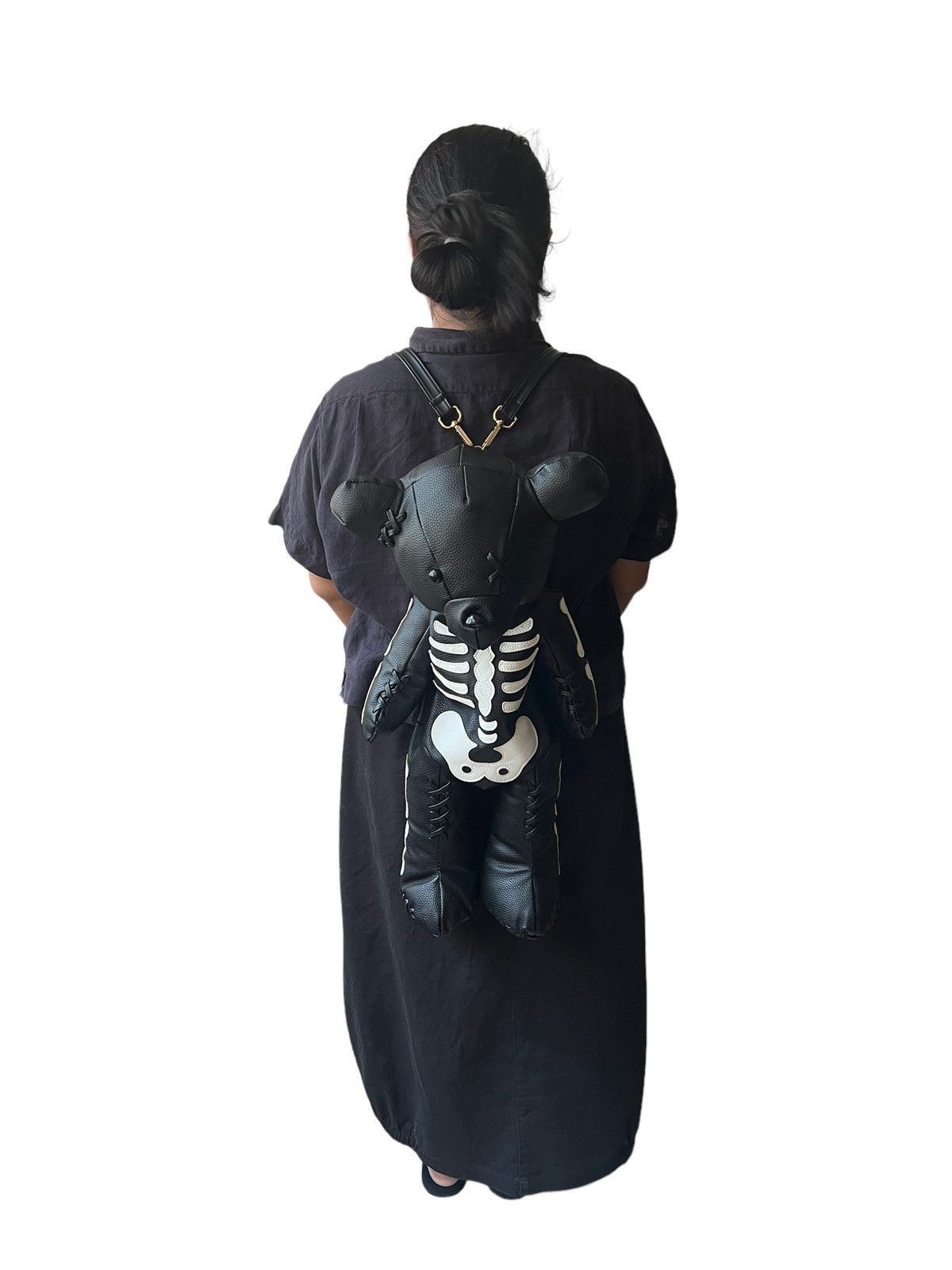 Japanese Brand Goth Skull Bear Faux Leather Backpack Size ONE SIZE - 12 Thumbnail
