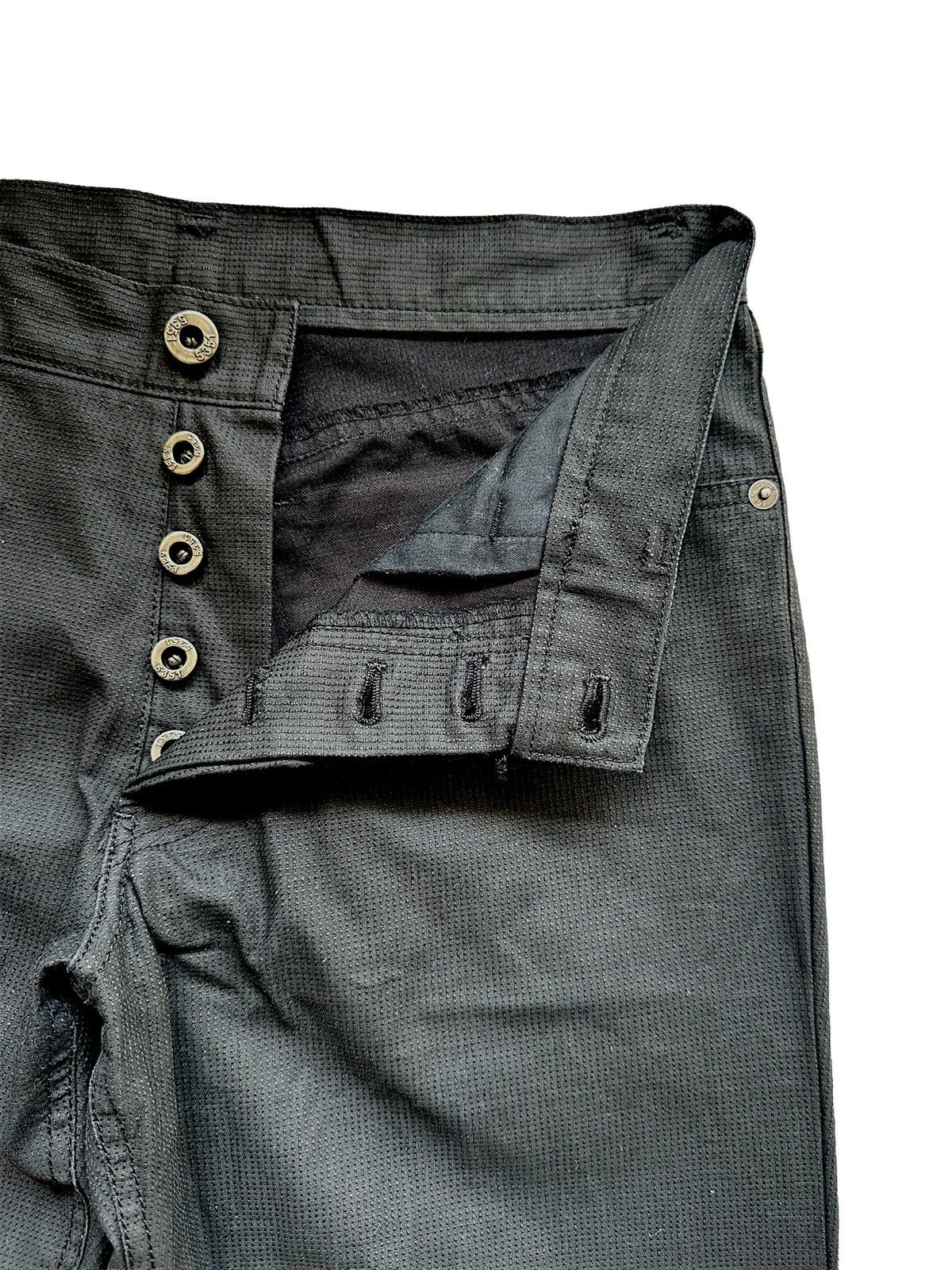 5351 POUR LES HOMMES 90’s 5351 black avantgarde microcord waxed jeans Size US 30 / EU 46 - 3 Thumbnail