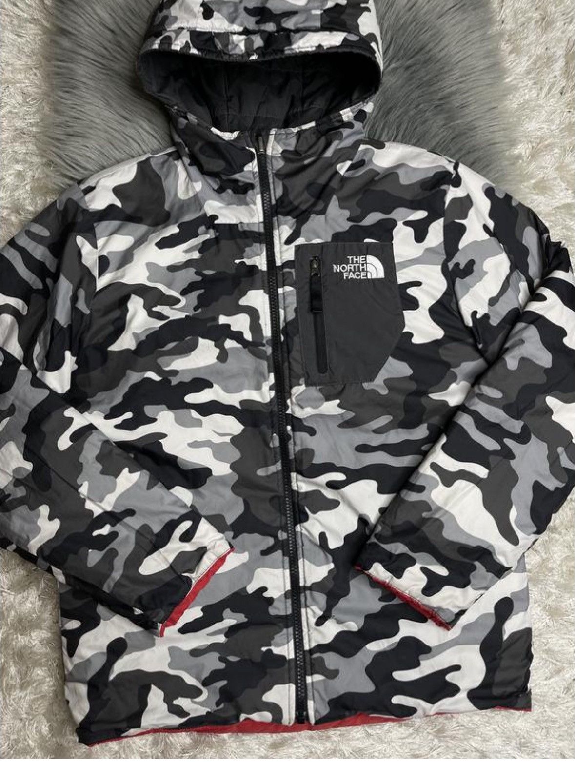 North Face Black Camo Jacket Grailed