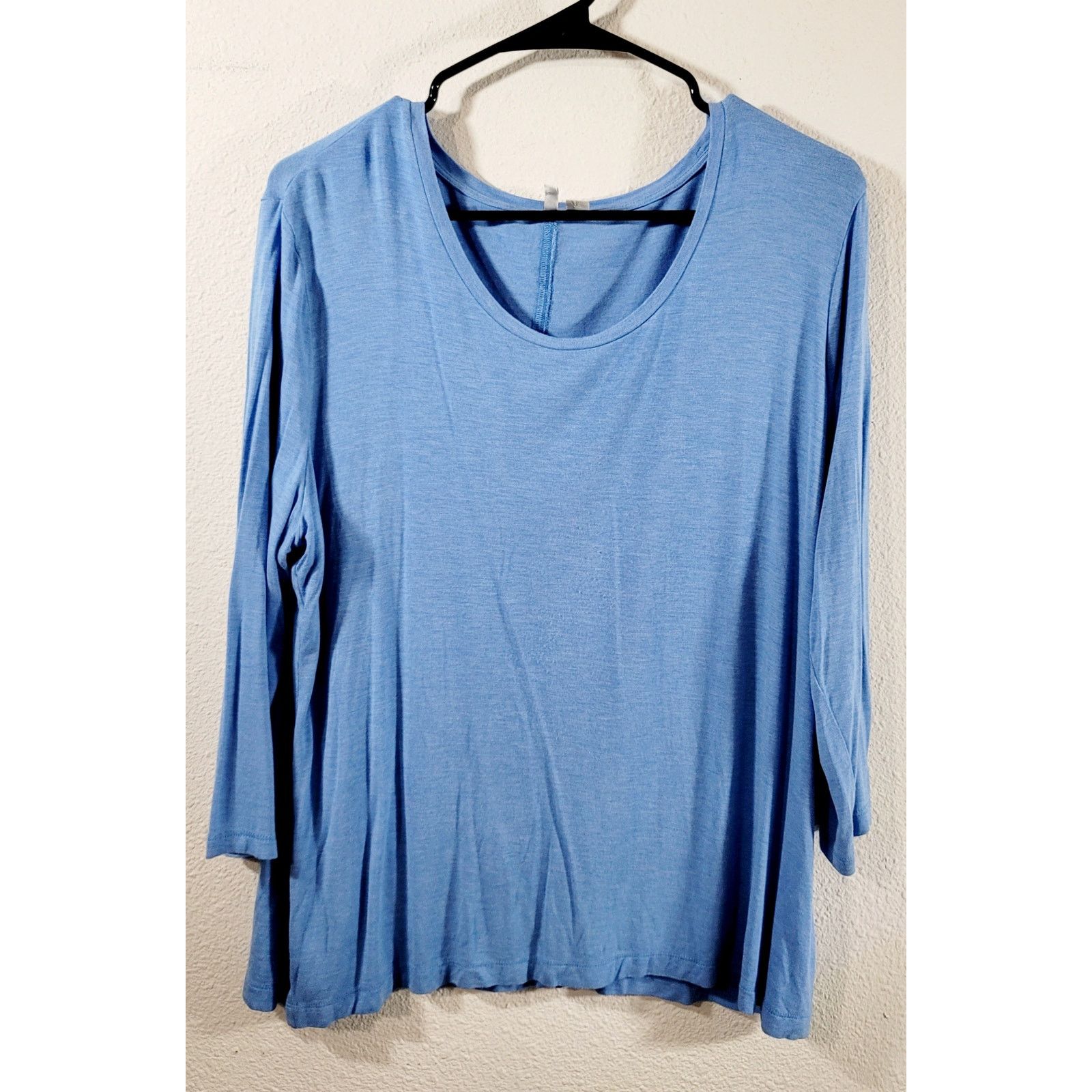 Other Cato Blue Heathered Round Neck Top XL Lightweight Soft Size XL / US 12-14 / IT 48-50 - 7 Thumbnail
