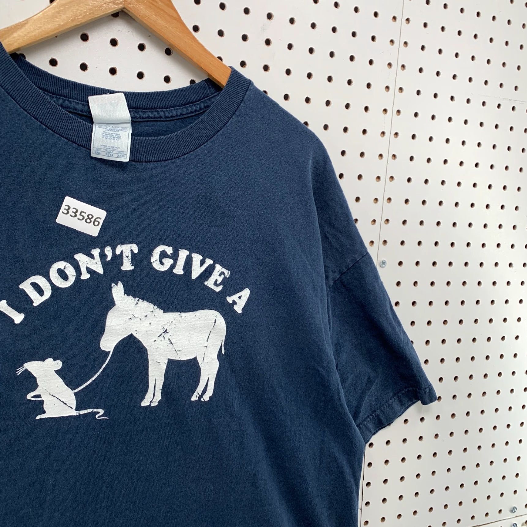 PONY VINTAGE I Dont Give A Funny Shirt Mens 2XL Blue Mouse Pony Graphic 24X30 Shirt Mens 2XL Blue Animation Animals Funny Size US XXL / EU 58 / 5 - 5 Thumbnail