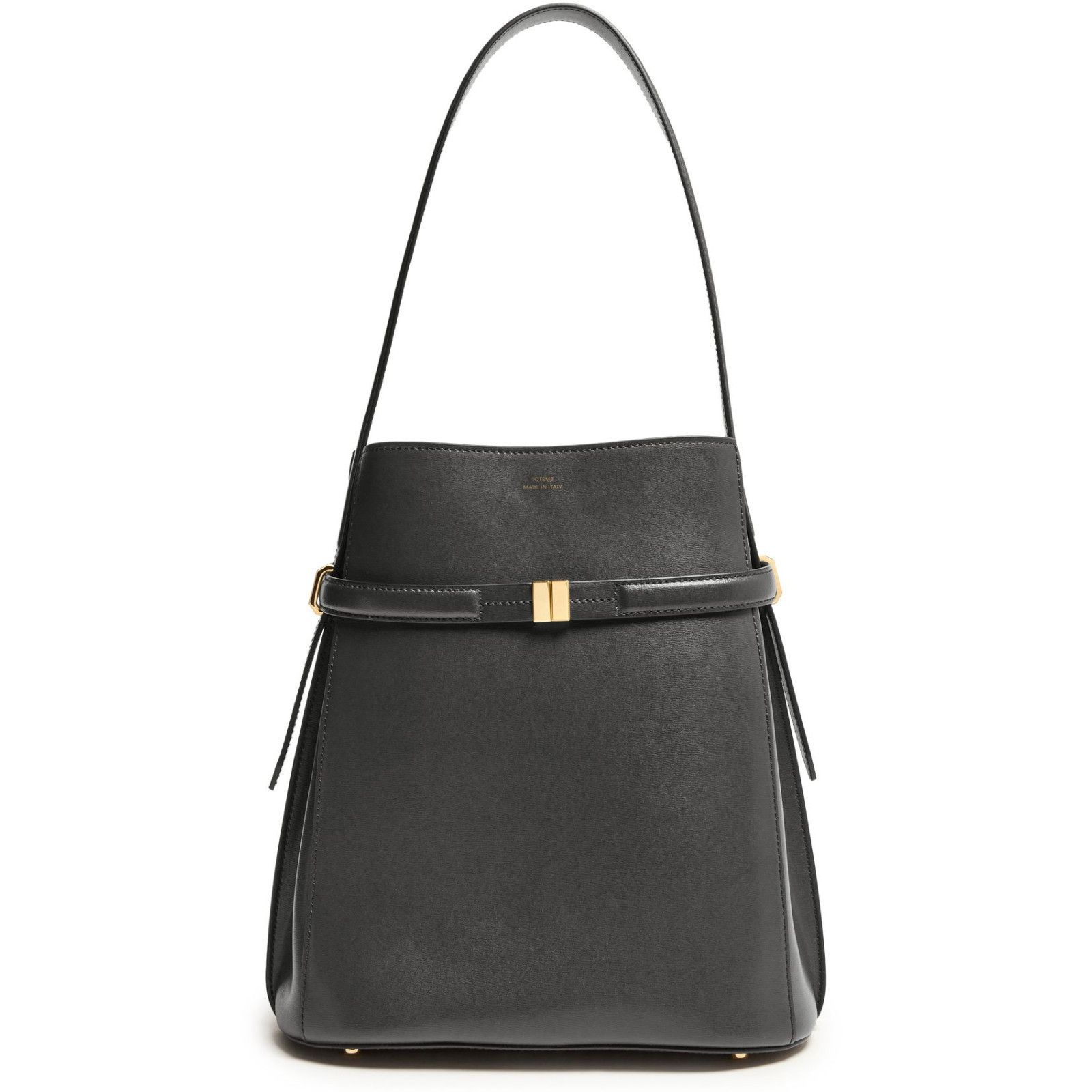 Toteme TOTEME Belted Black Leather Bucket Bag New And Authentic Size ONE SIZE - 1 Thumbnail