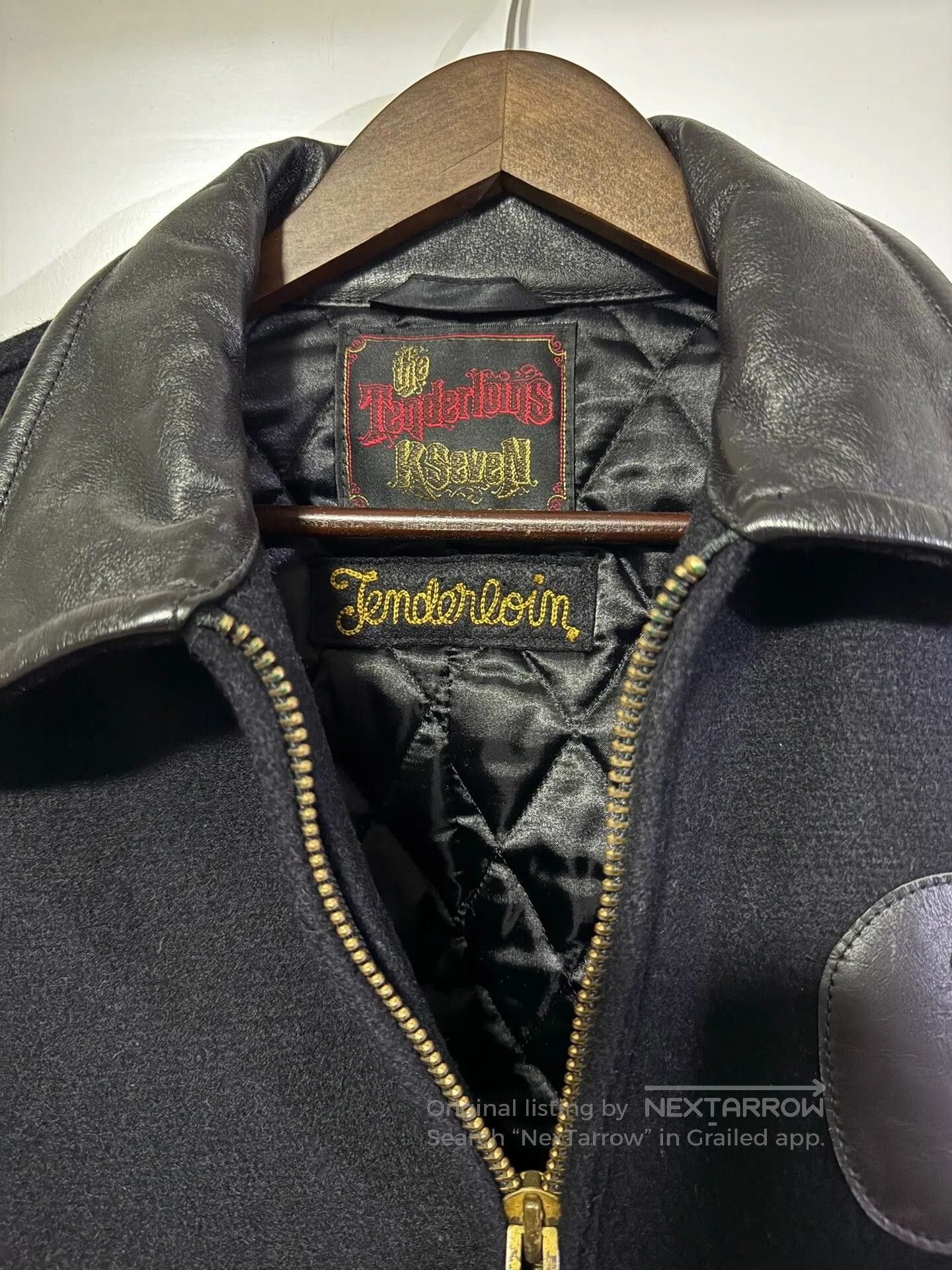 Tenderloin Vintage K7 Wool Jacket with Leather Collar. Size US S / EU 44-46 / 1 - 3 Thumbnail