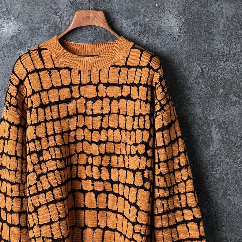 Versace Versace Color-blocking crew neck sweater Size US M / EU 48-50 / 2 - 3 Thumbnail