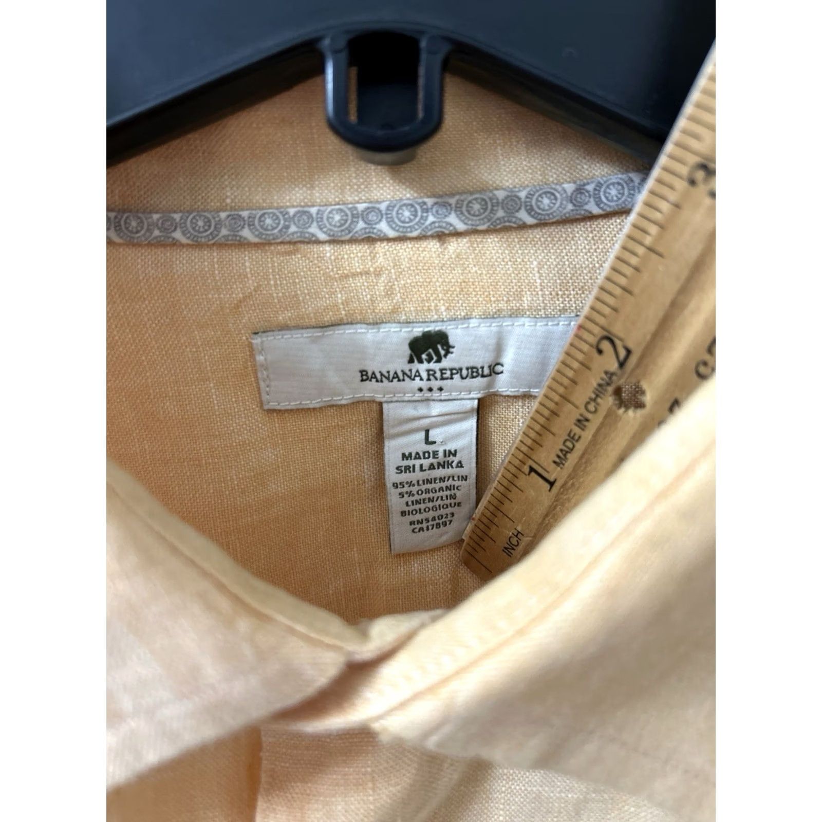 Banana Republic Banana Republic Shirt Mens L Orange Button-Down L/S 2010 Organic Linen Hemp Cotton Blend Button-Up Casual Everyday 32" Long Sleeve Size US L / EU 52-54 / 3 - 5 Thumbnail
