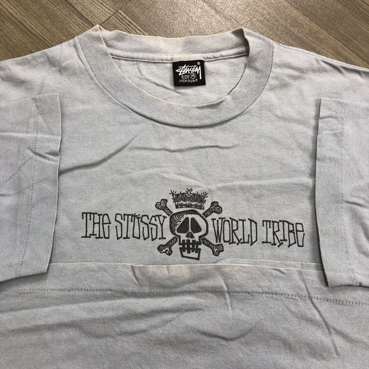 Stussy × Vintage 80s Vintage Stussy Iconic Skulls Sun Faded OG Tee Size US M / EU 48-50 / 2 - 3 Thumbnail