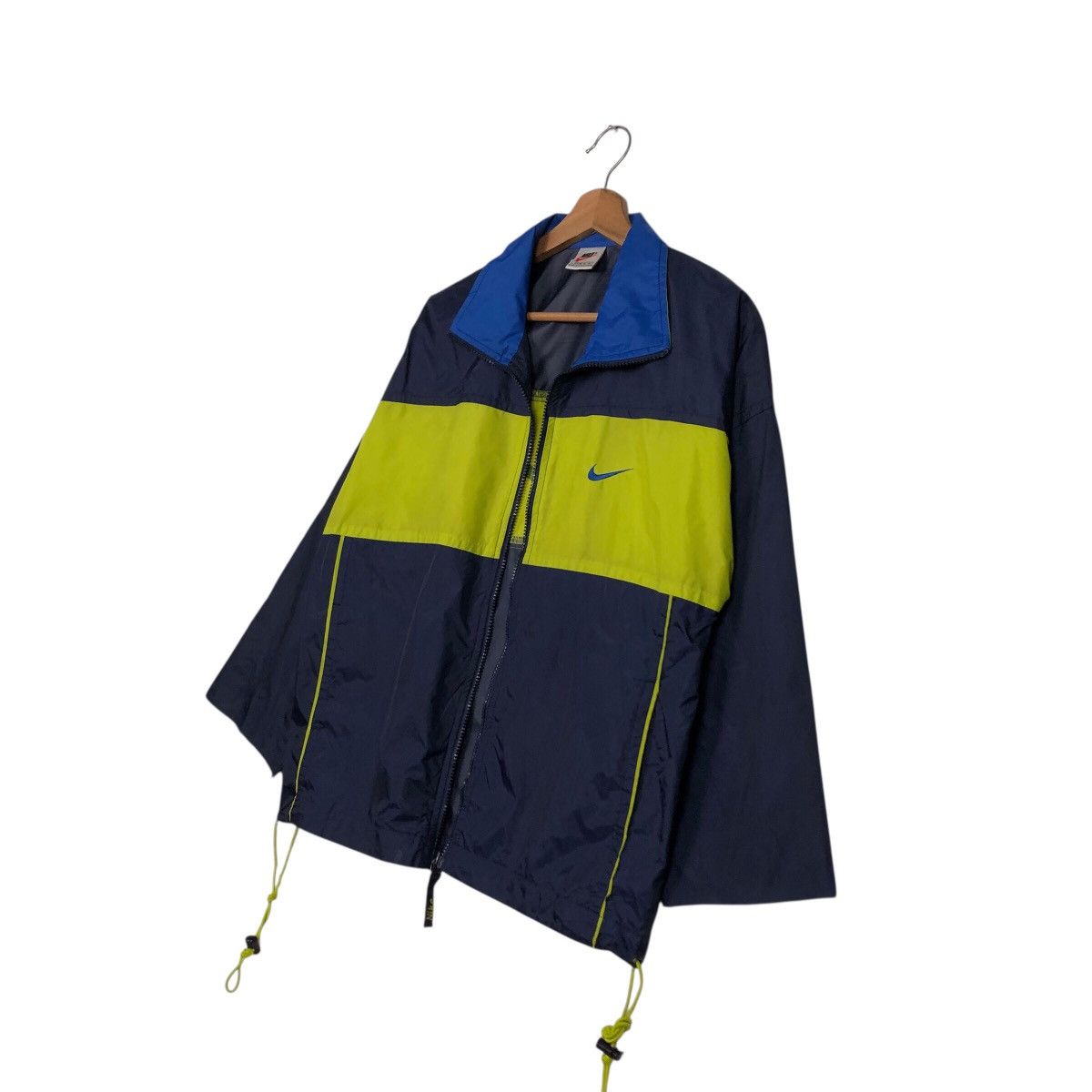 Nike Vintage Nike Swoosh Windbreaker — Electric Yellow Panel Size US M / EU 48-50 / 2 - 3 Thumbnail
