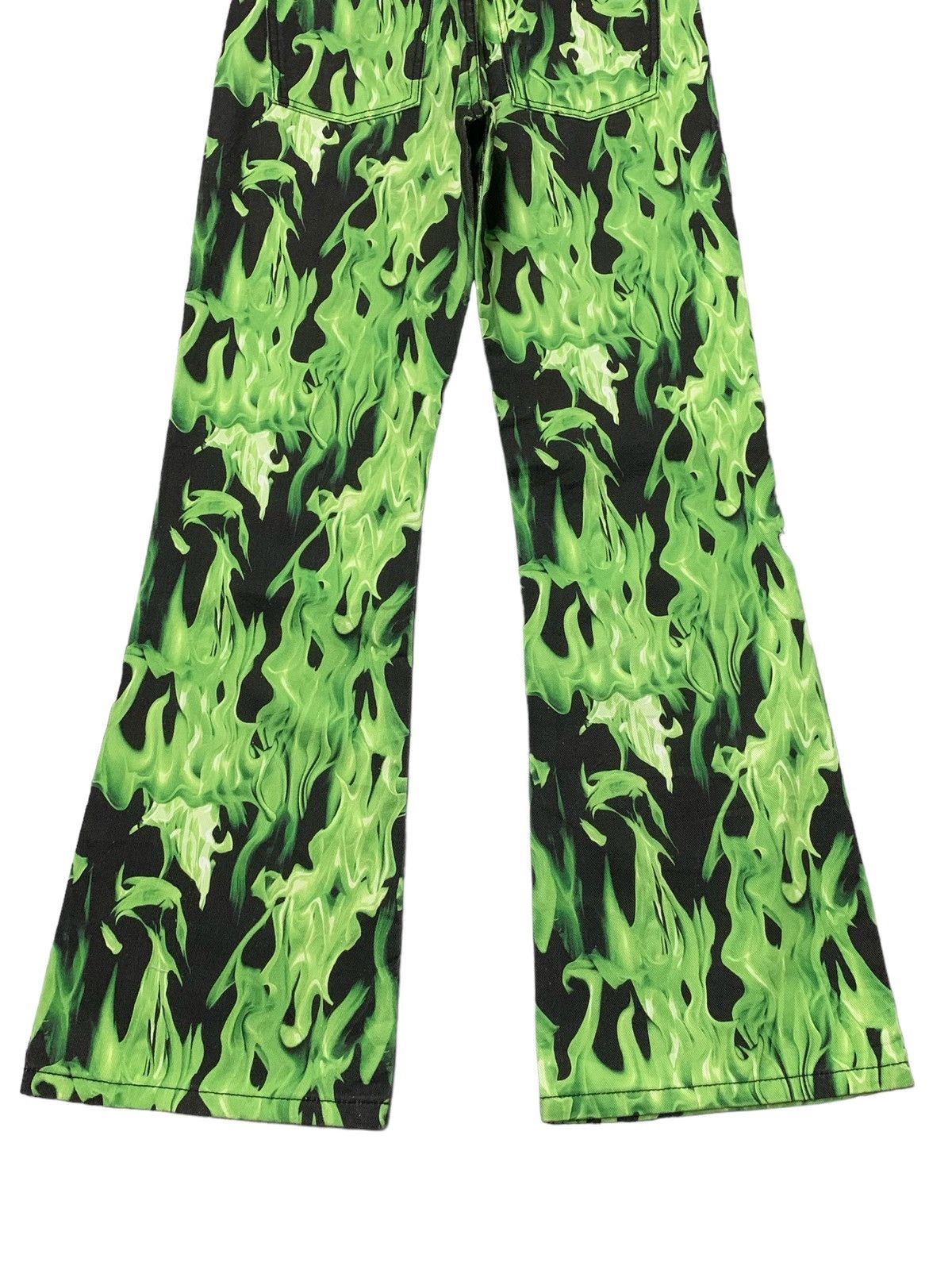 5351 POUR LES HOMMES × Junya Watanabe BDG Green Flame Bootcut Flared Denim Pants Size US 29 - 9 Thumbnail
