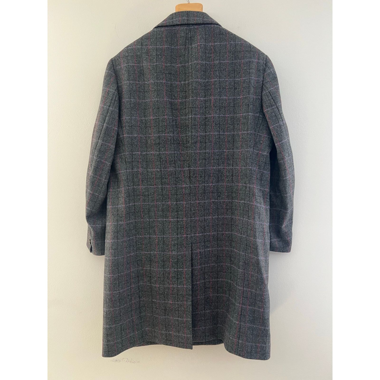 Duchamp Duchamp Lambswool Plaid Overcoat Satin Lining Size 40 Size US M / EU 48-50 / 2 - 6 Thumbnail