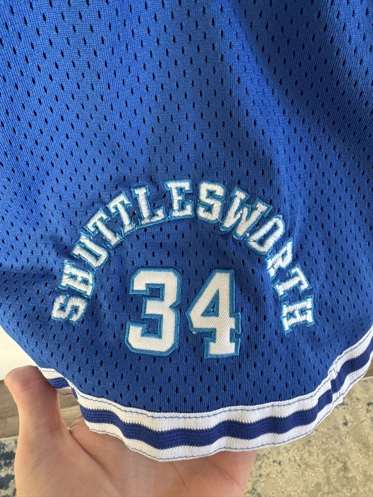 Other Headgear Classic UK Jesus Shuttleworth Blue Shorts Size L Size US 32 / EU 48 - 4 Thumbnail