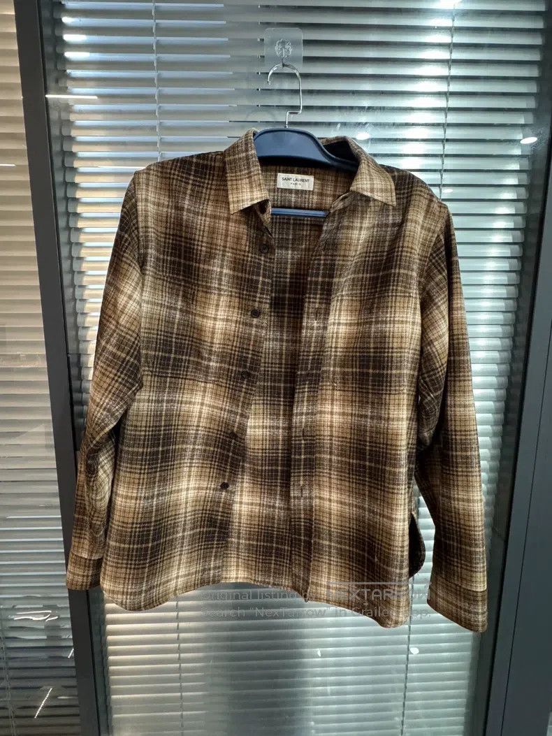 Saint Laurent Paris Saint Laurent Paris Wool Shirt Size US XL / EU 56 / 4 - 1 Thumbnail
