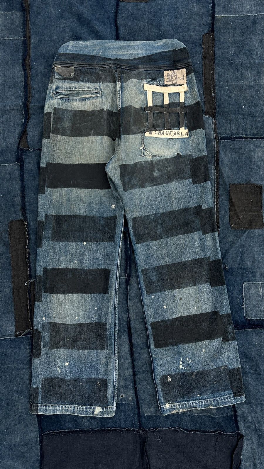 Kapital Kapital Kountry redux Prisoner Painted prison Denim Pant Size US 34 / EU 50 - 3 Thumbnail