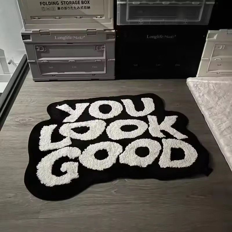 Japanese Brand "YOU LOOK GOOD" Tufted Accent Rug Size 40 X 60 cm Size ONE SIZE - 1 Thumbnail
