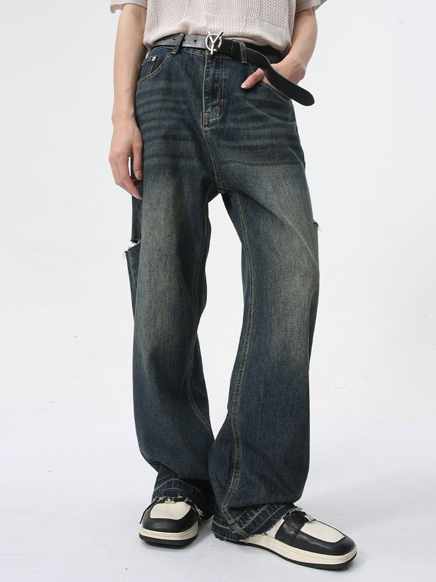 Japanese Brand Japanese retro street style ripped jeans Size US 34 / EU 50 - 1 Thumbnail