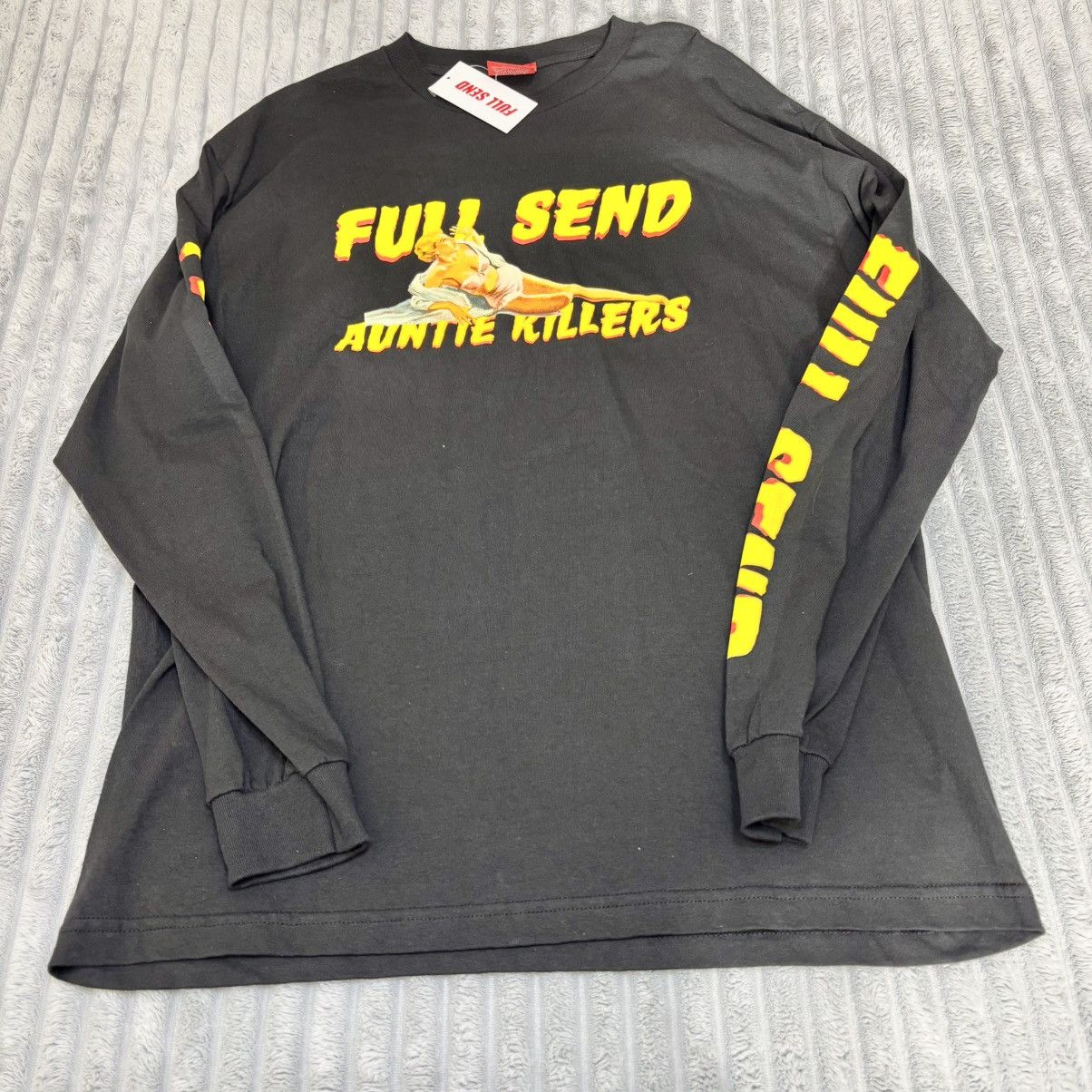 Full Send Full Send Nelk Auntie Killers Black Long Sleeve Shirt XL Size US XL / EU 56 / 4 - 13 Thumbnail