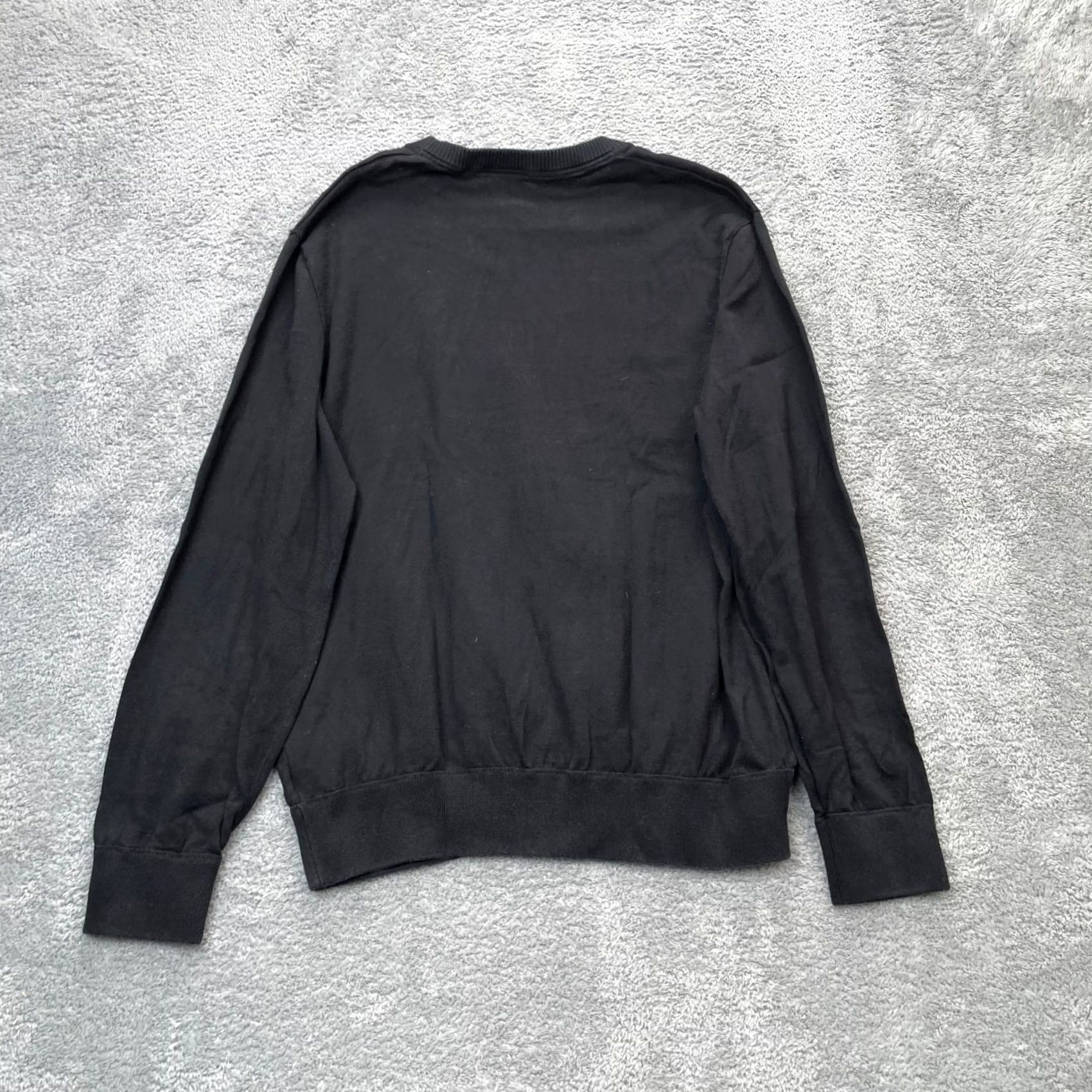 Gap Gap Sweater Mens XL Black Cotton Tight Knit Pullover Crew Neck Winter Wear Casual Classic Size US XL / EU 56 / 4 - 2 Thumbnail