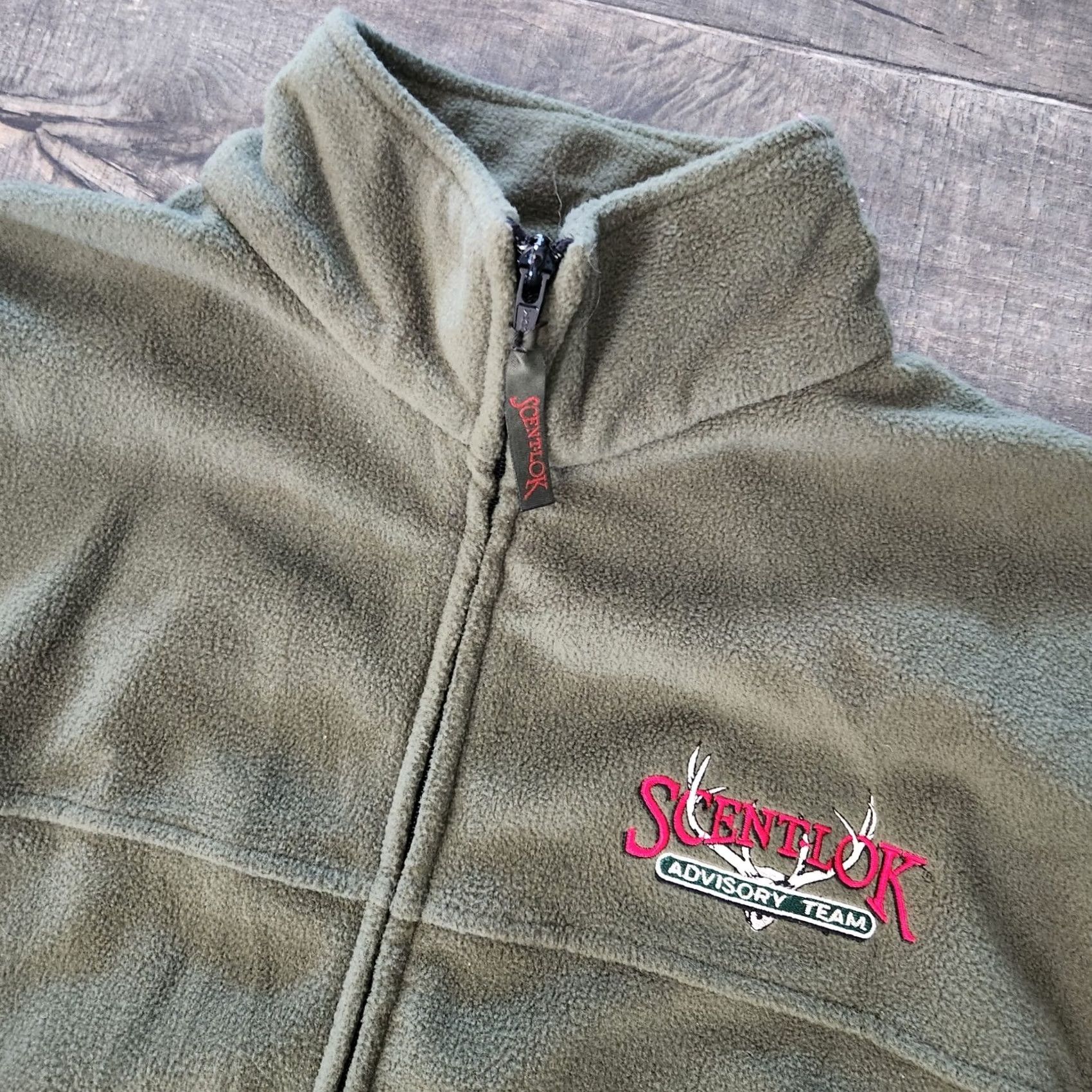 Vintage Scent Lok Full Zip Jacket Green Men’s Medium Fleece Hunting Outdoor Embroidered Size US M / EU 48-50 / 2 - 2 Thumbnail