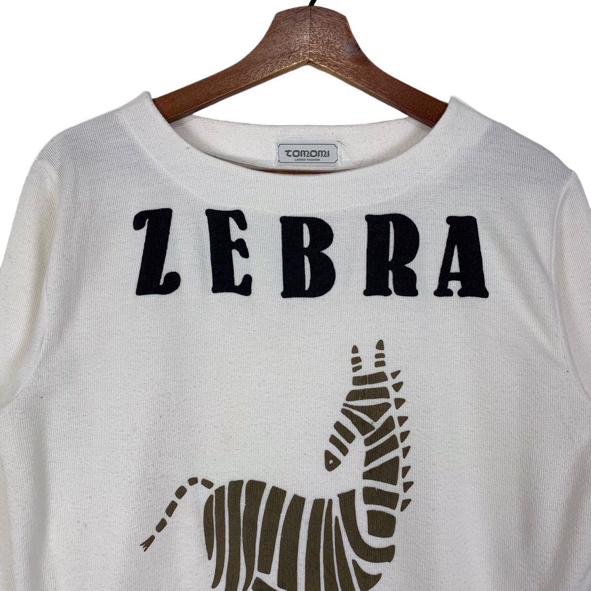 Japanese Brand × Vintage Vintage Tomomi Zebra Collection Sweatshirt Big Logo Size M / US 6-8 / IT 42-44 - 2 Thumbnail