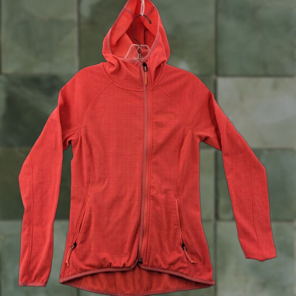 The North Face VINTAGE North Face Hoodie Womens Small Orange Full Zip Jacket Sweatshirt Size S / US 4 / IT 40 - 1 Thumbnail