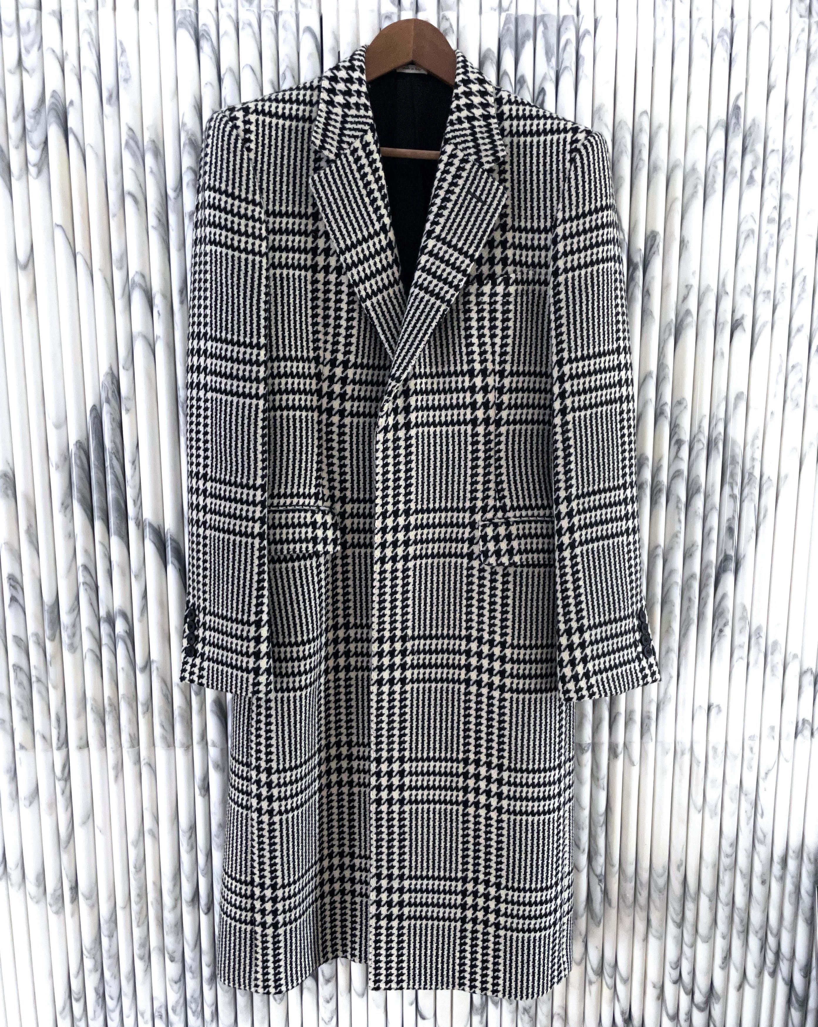 Alexander McQueen PRINCE OF WALES CHECK ALLURE CHESTERFIELD COAT Size US M / EU 48-50 / 2 - 2 Thumbnail
