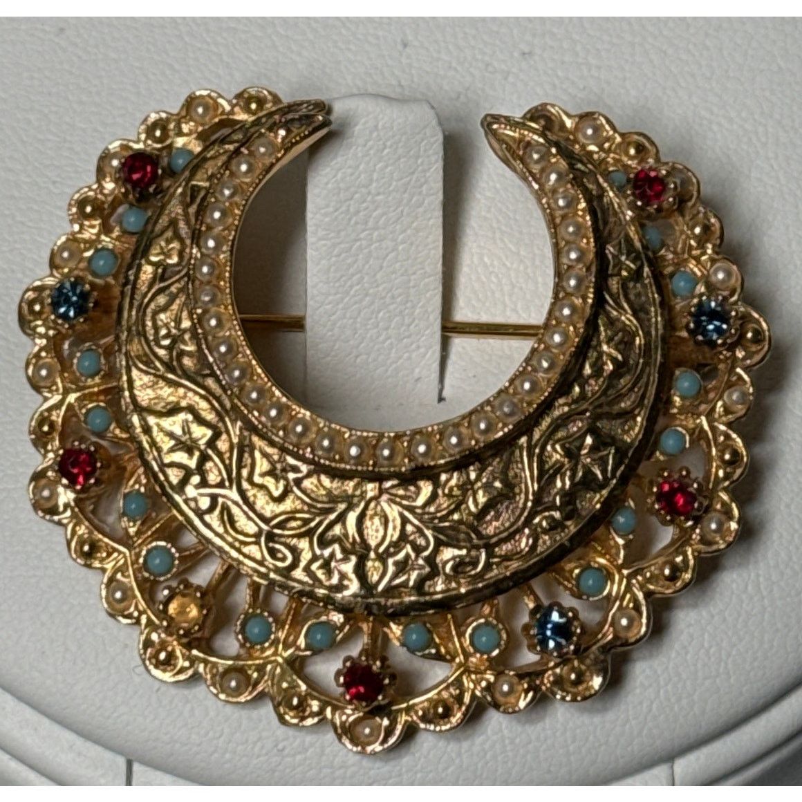 Vintage Vtg mid century Crown Brooch & earrings Art Jewelry Company Size ONE SIZE - 9 Thumbnail