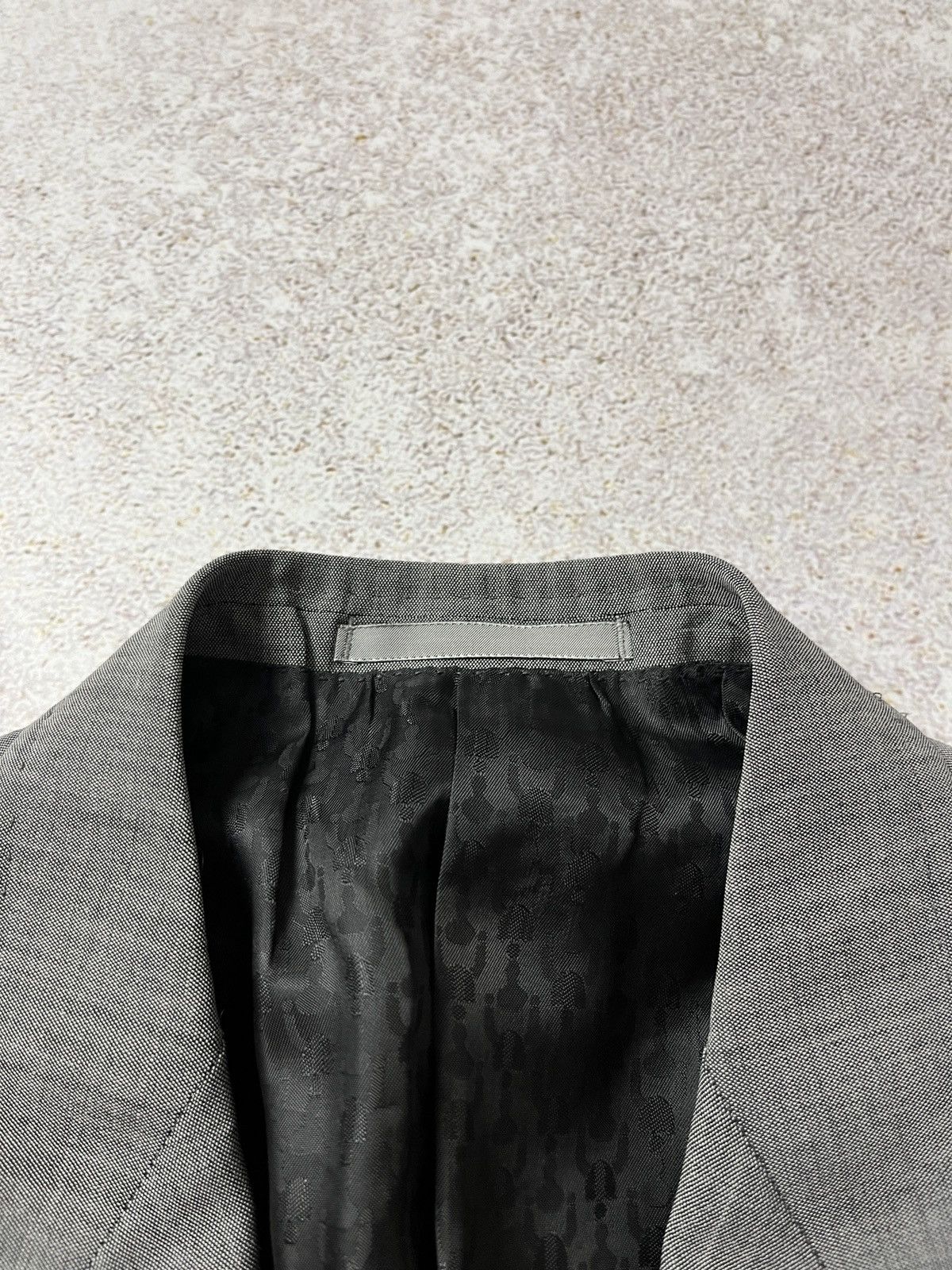 Gucci GUCCI Peak Lapel Grey 2 Btn Wool Mohair Blazer Size 36R - 10 Thumbnail