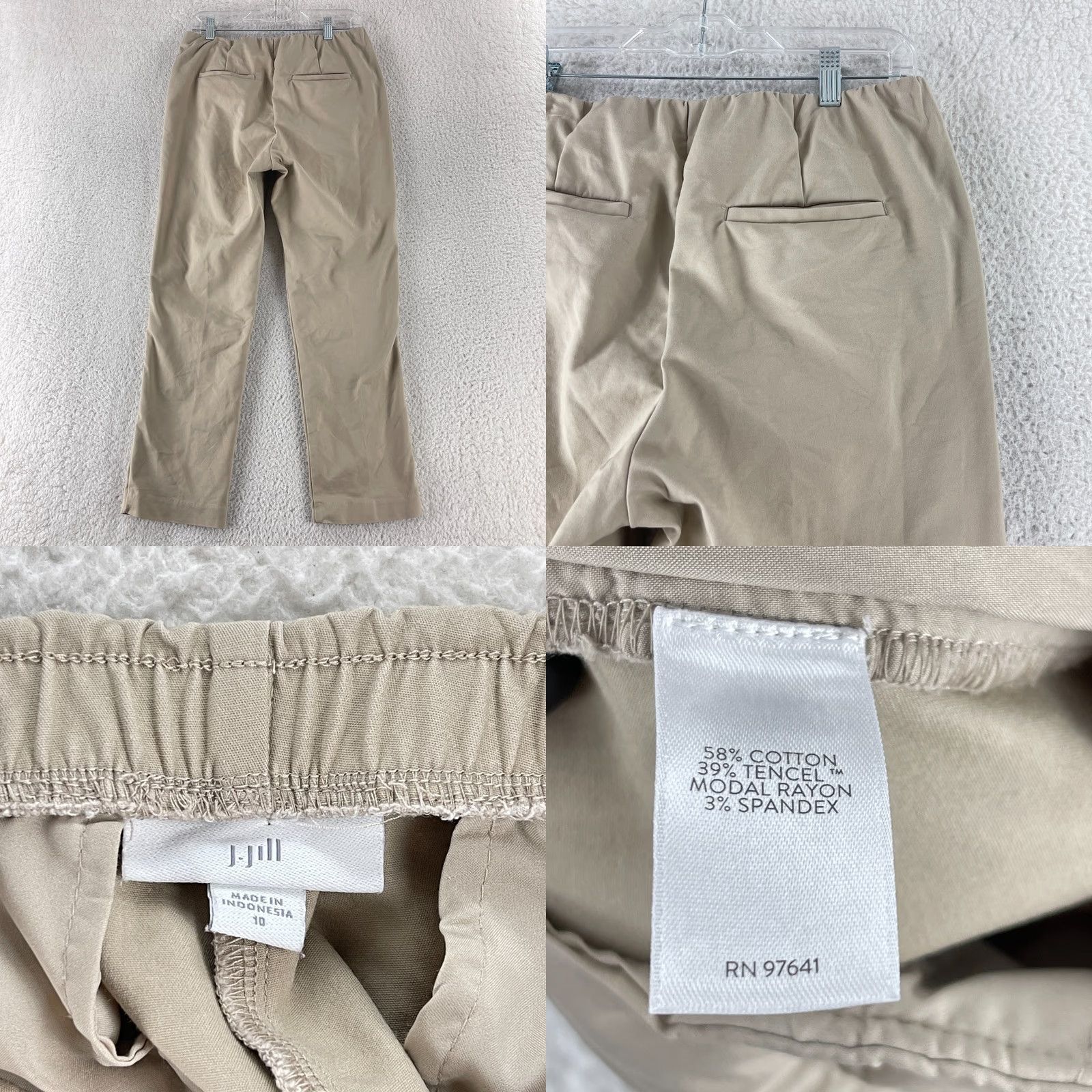 J. Jill J. Jill Straight Leg Pants Womens Size 10 Beige Pleated Mid-Rise Elastic Waist Pants Womens Size 10 Beige Mid-Rise Elastic Waist Straight Leg J. Jill Size 32" / US 10 / IT 46 - 9 Thumbnail