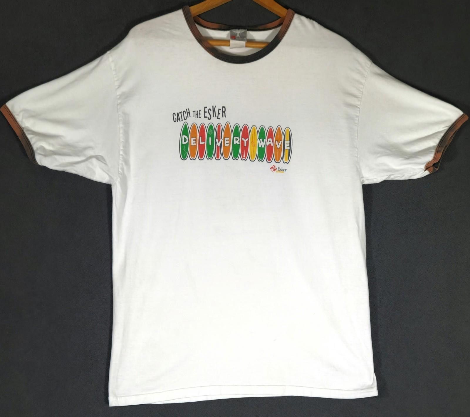 Other Vtg Hanes Beefy-T Esker Delivery Wave Surf Beach Party XL Size US XL / EU 56 / 4 - 1 Thumbnail