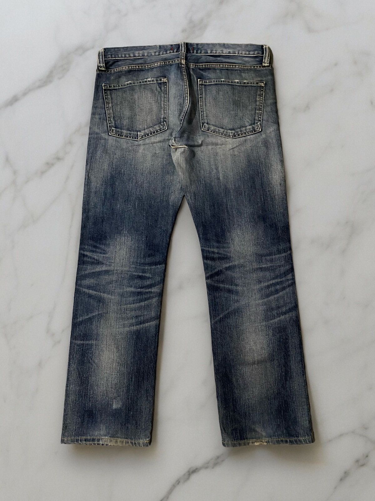 image of 20471120 x Red Card Vintage Japan Red Card Dirty Wash Fashion Jeans Denim in Dark Blue (Size 37)