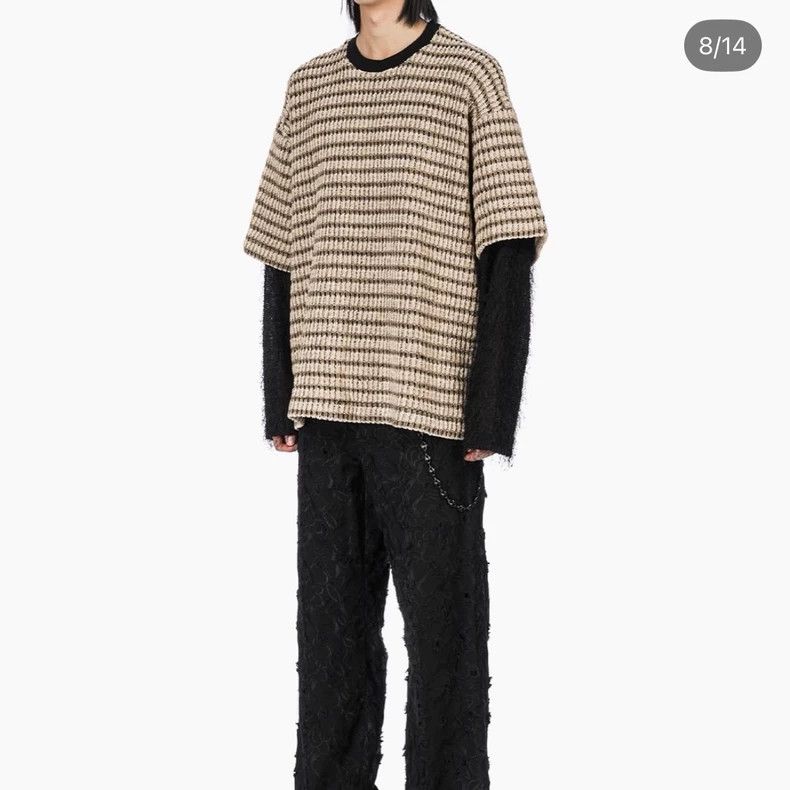 Song For The Mute Song For The Mute faux two-piece knitted patched sweater Size US M / EU 48-50 / 2 - 7 Thumbnail